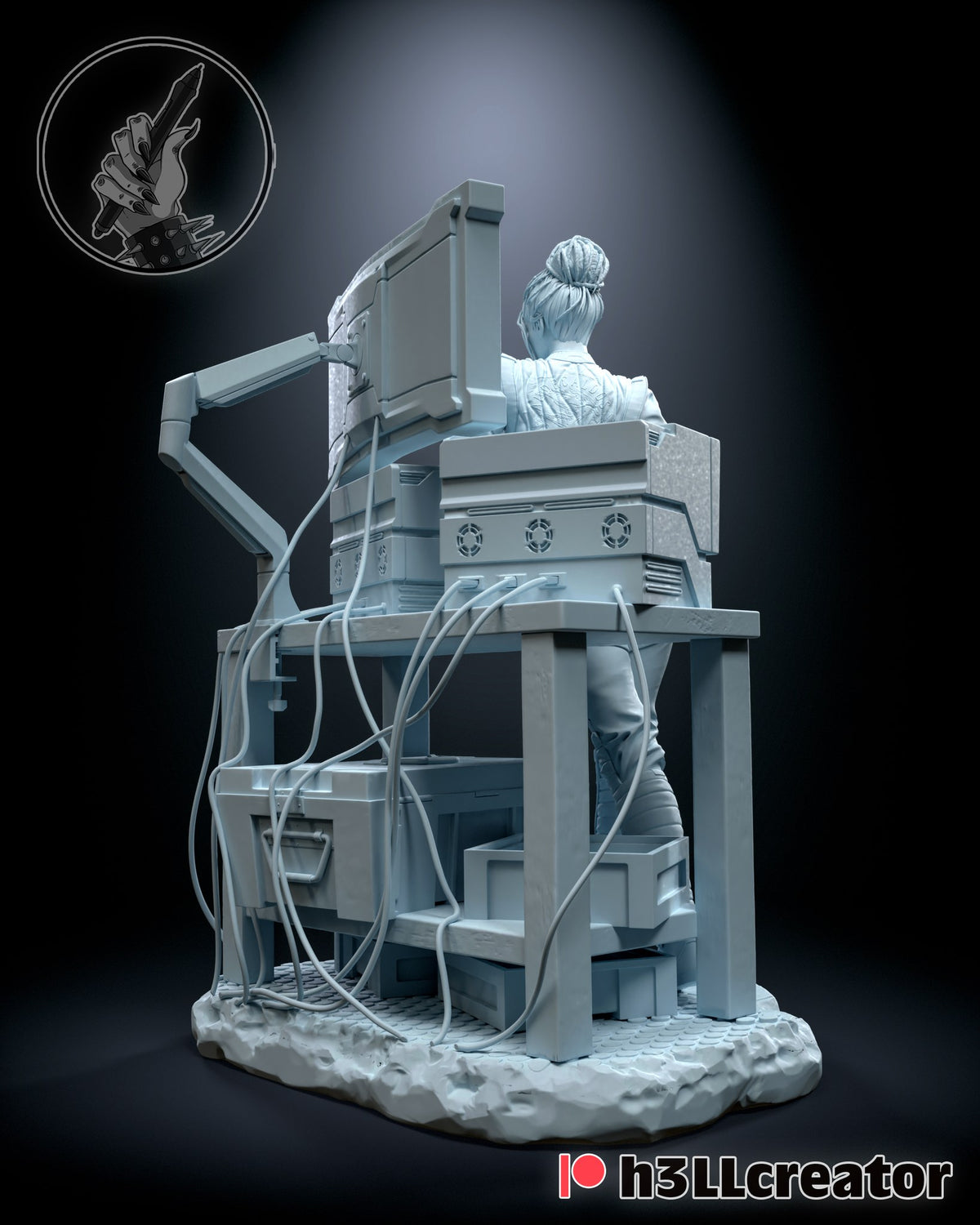 Panam Palmer (Cyberpunk 2077) resin figure by h3LLcreator — studio render 7