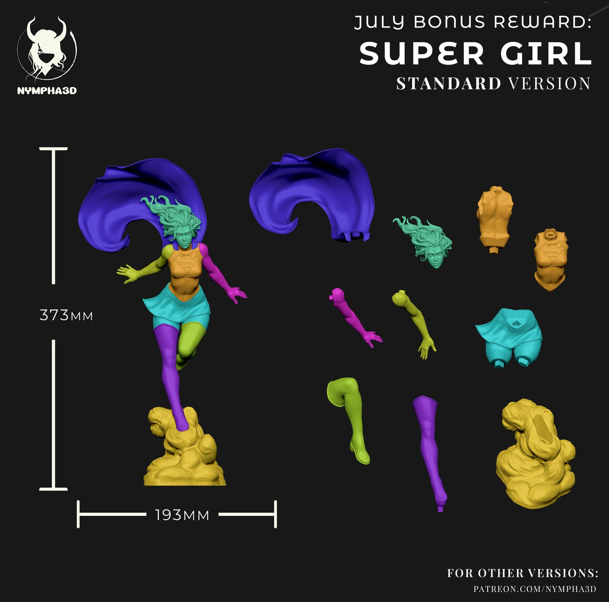 Supergirl (DC Comics) resin figure by Nympha — studio render 5