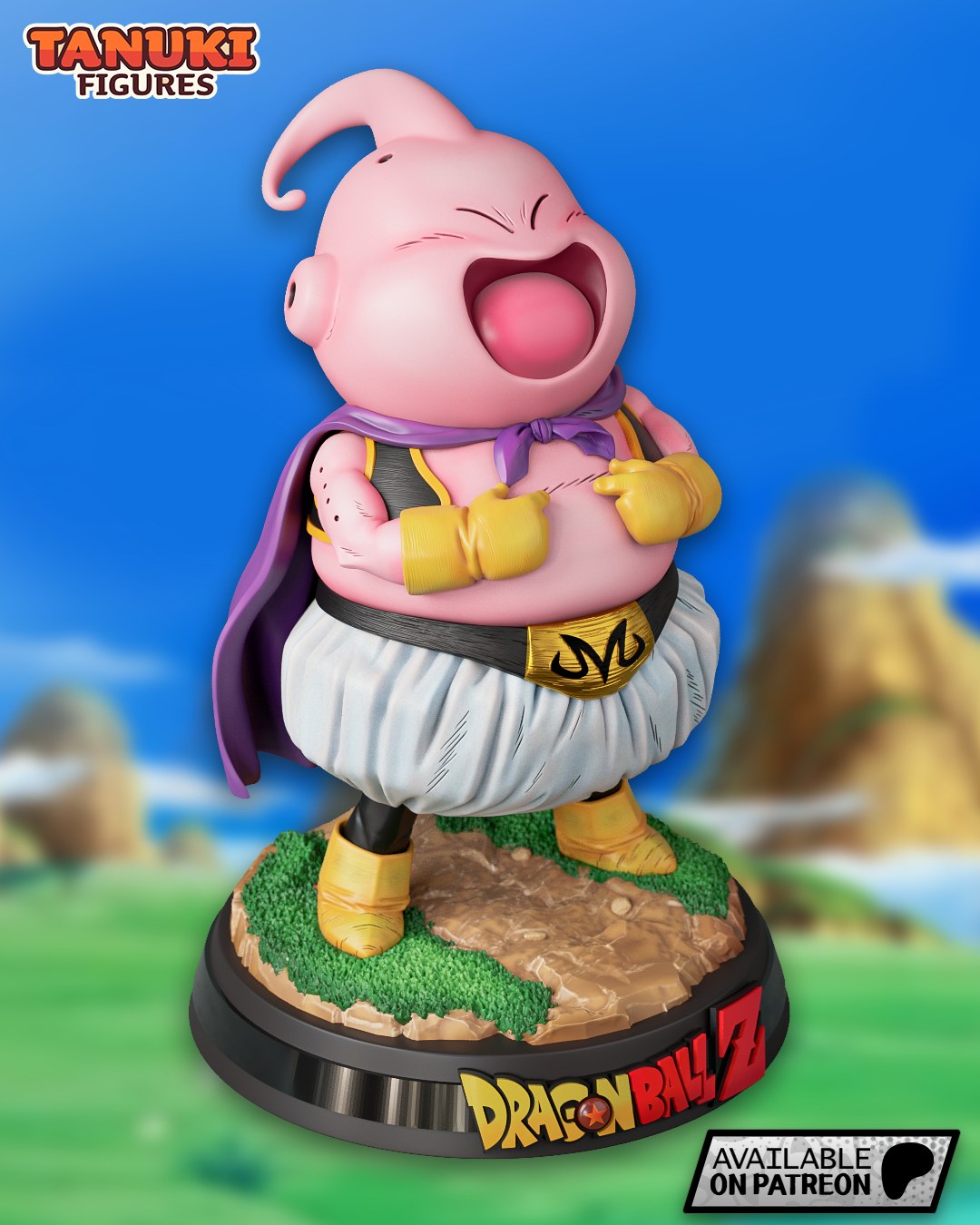 Majin Buu (Dragon Ball) resin figure by Tanuki Figures — studio render 3