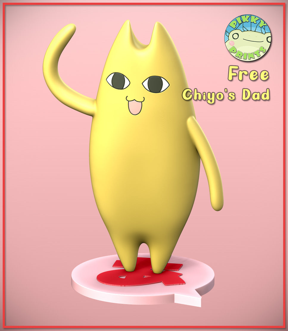 Chiyo Dad (Azumanga Daioh) resin figure by PikkyPrints — studio render 1