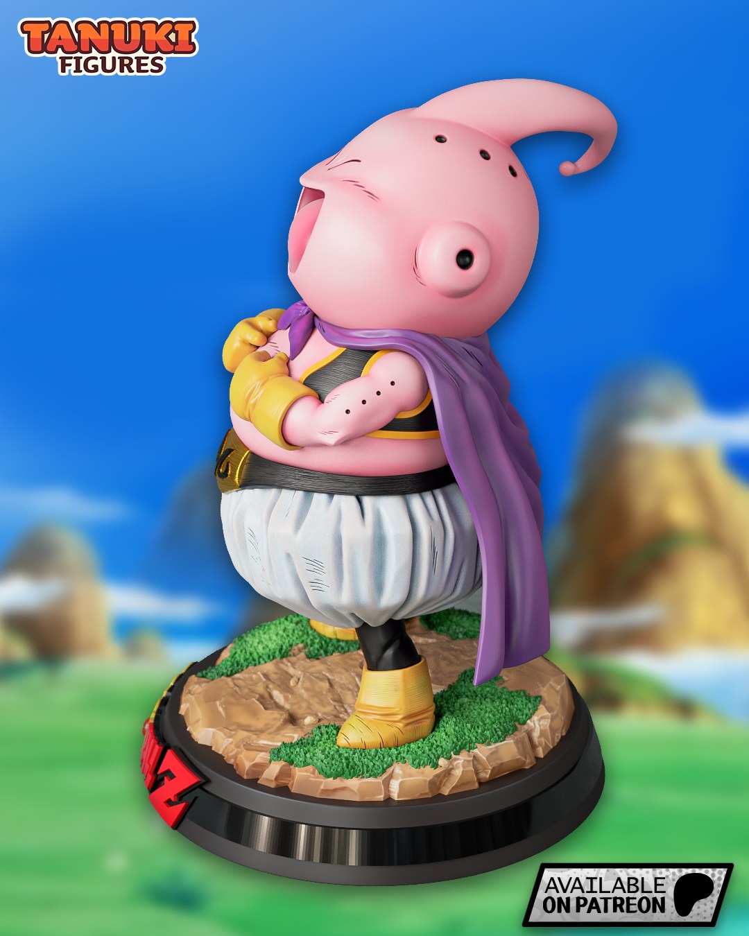 Majin Buu (Dragon Ball) resin figure by Tanuki Figures — studio render 5
