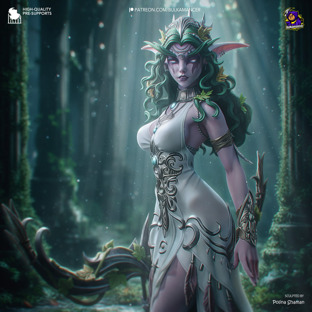 Tyrande Whisperwind (World of Warcraft) resin figure by Bulkamancer — studio render 1