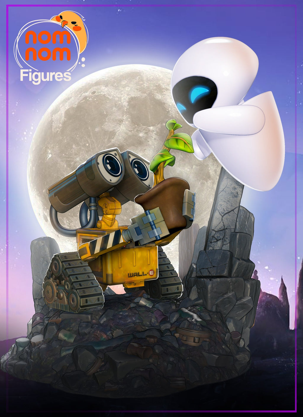 WALL-E and EVE Chibi resin figure by NomNom Figures — studio preview 1