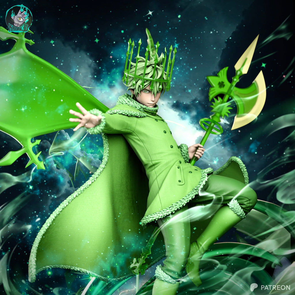 Yuno (Black Clover) resin figure by Kaidan 3D — studio render 1