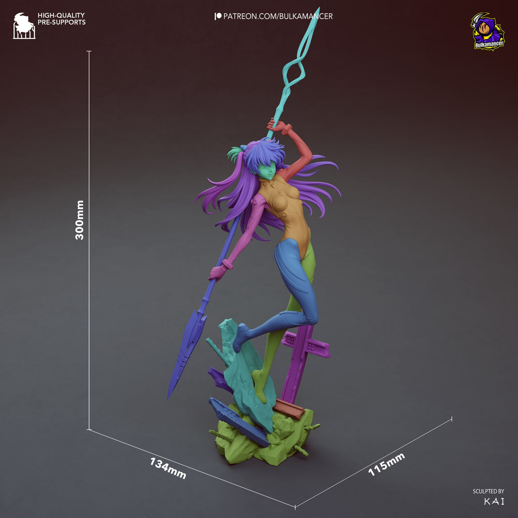 Asuka Langley (Evangelion) resin figure by Bulkamancer — studio render 8