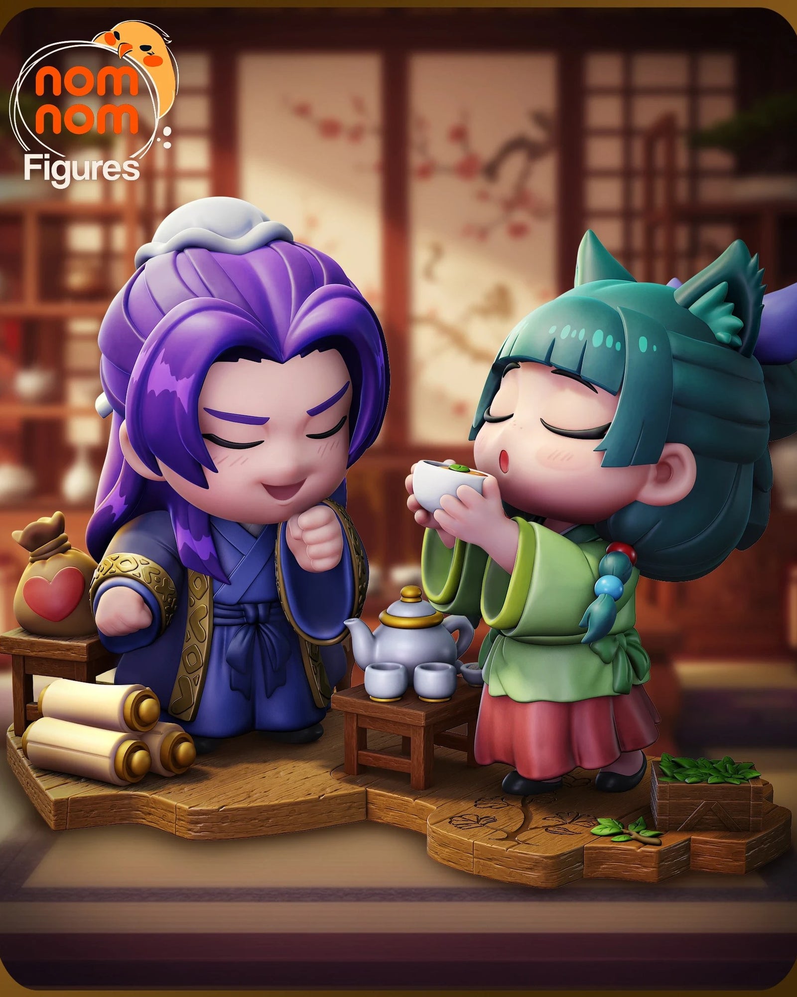 Jinshi The Apothecary Diaries Chibi resin figure by NomNom Figures — studio preview 2