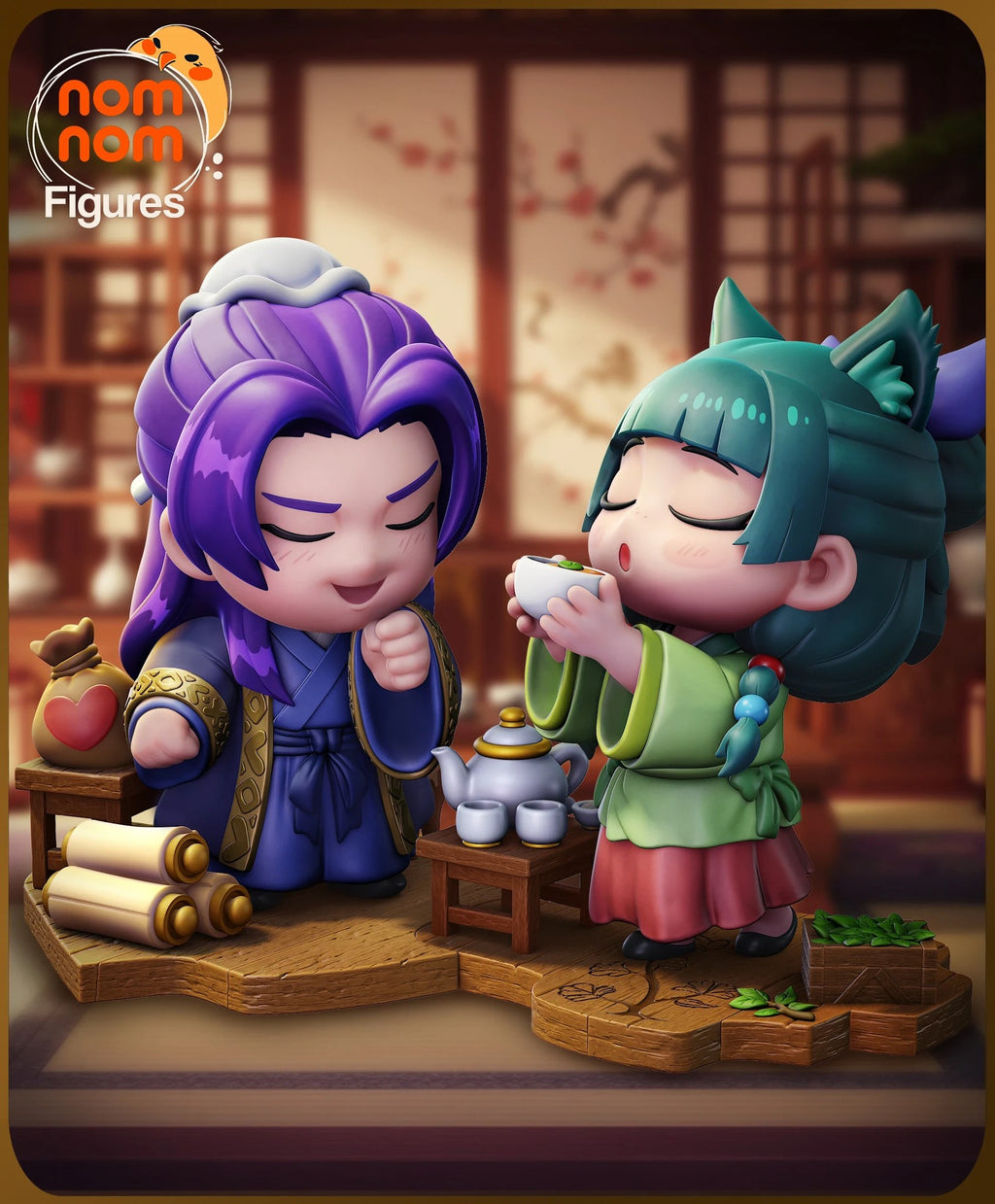 Jinshi The Apothecary Diaries Chibi resin figure by NomNom Figures — studio preview 2