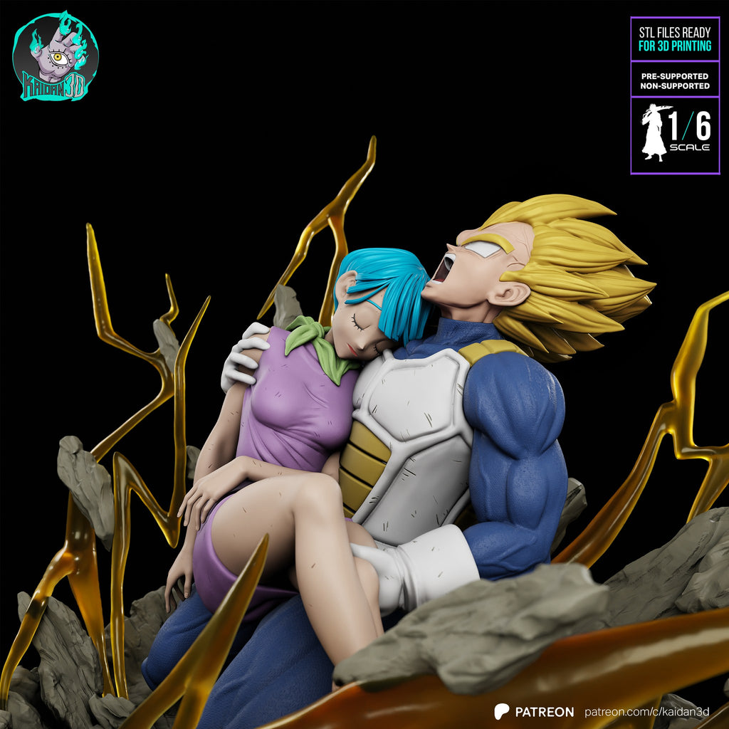 Vegeta and Bulma (Dragon Ball) resin figure by Kaidan 3D — studio render 4