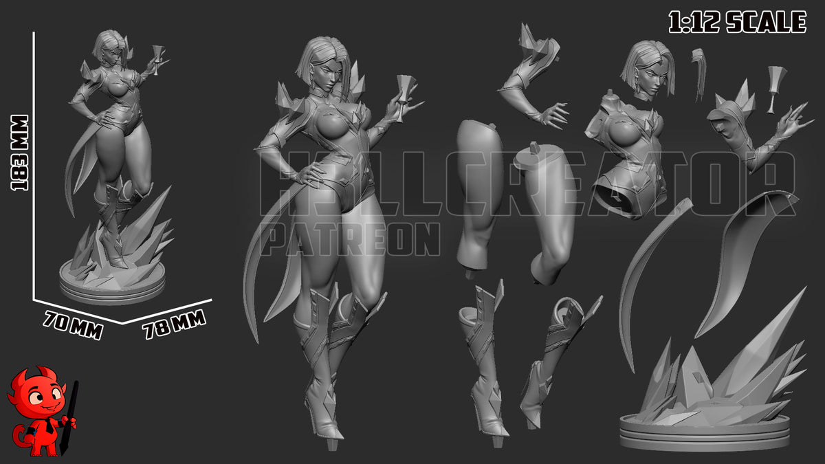 Emma Frost (Marvel) resin figure by h3LLcreator — studio render 14
