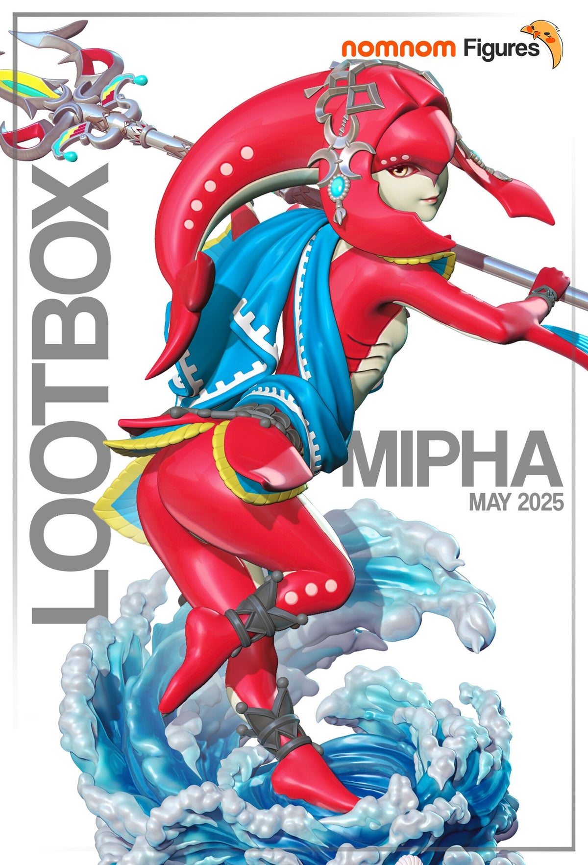 Mipha The Legend of Zelda resin figure by NomNom Figures — studio preview 2