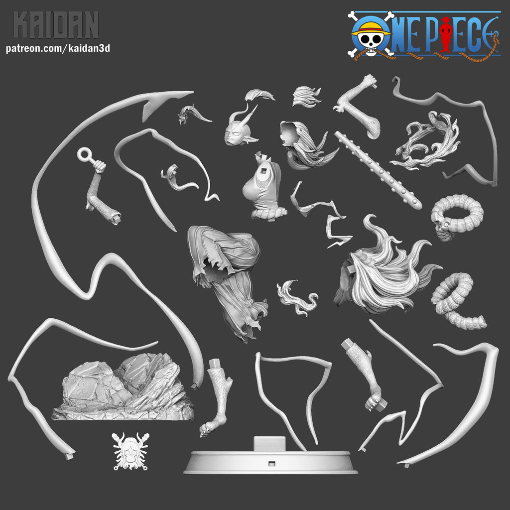 Yamato (One Piece) resin figure by Kaidan 3D — studio render 3