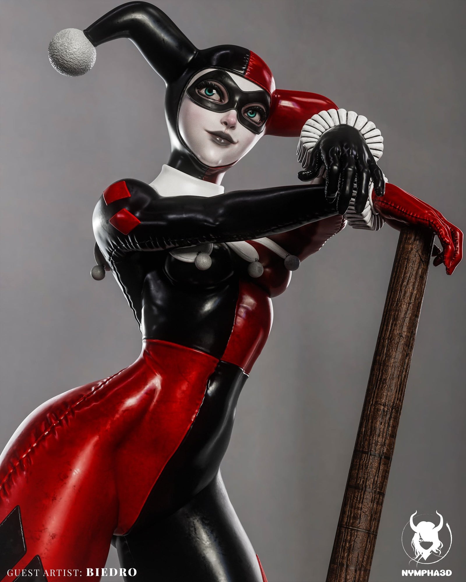 Harley Quinn (DC Comics) resin figure by Nympha — studio render 3