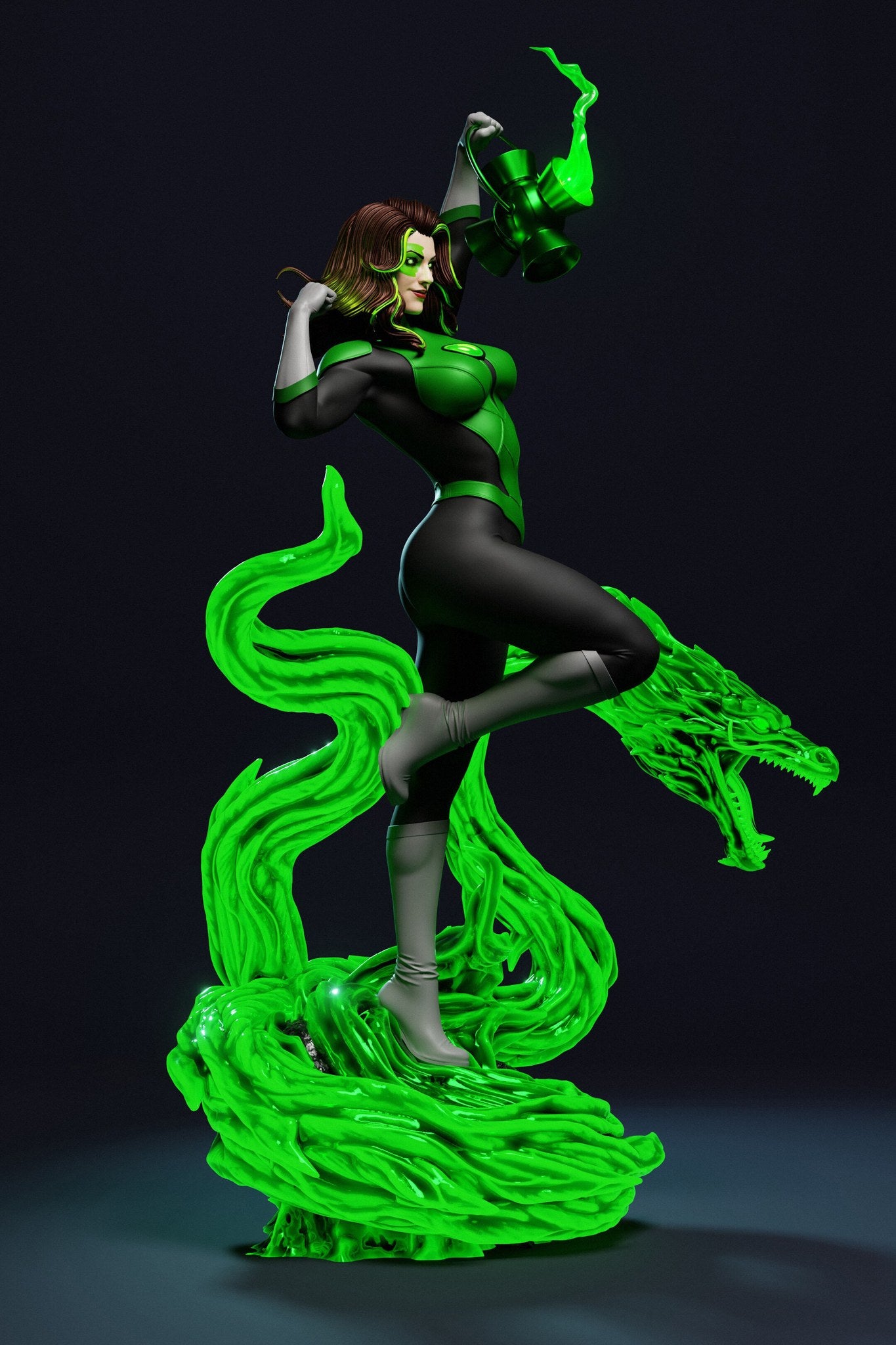 Jessica Cruz (DC) resin figure by Abe3D — studio render 2