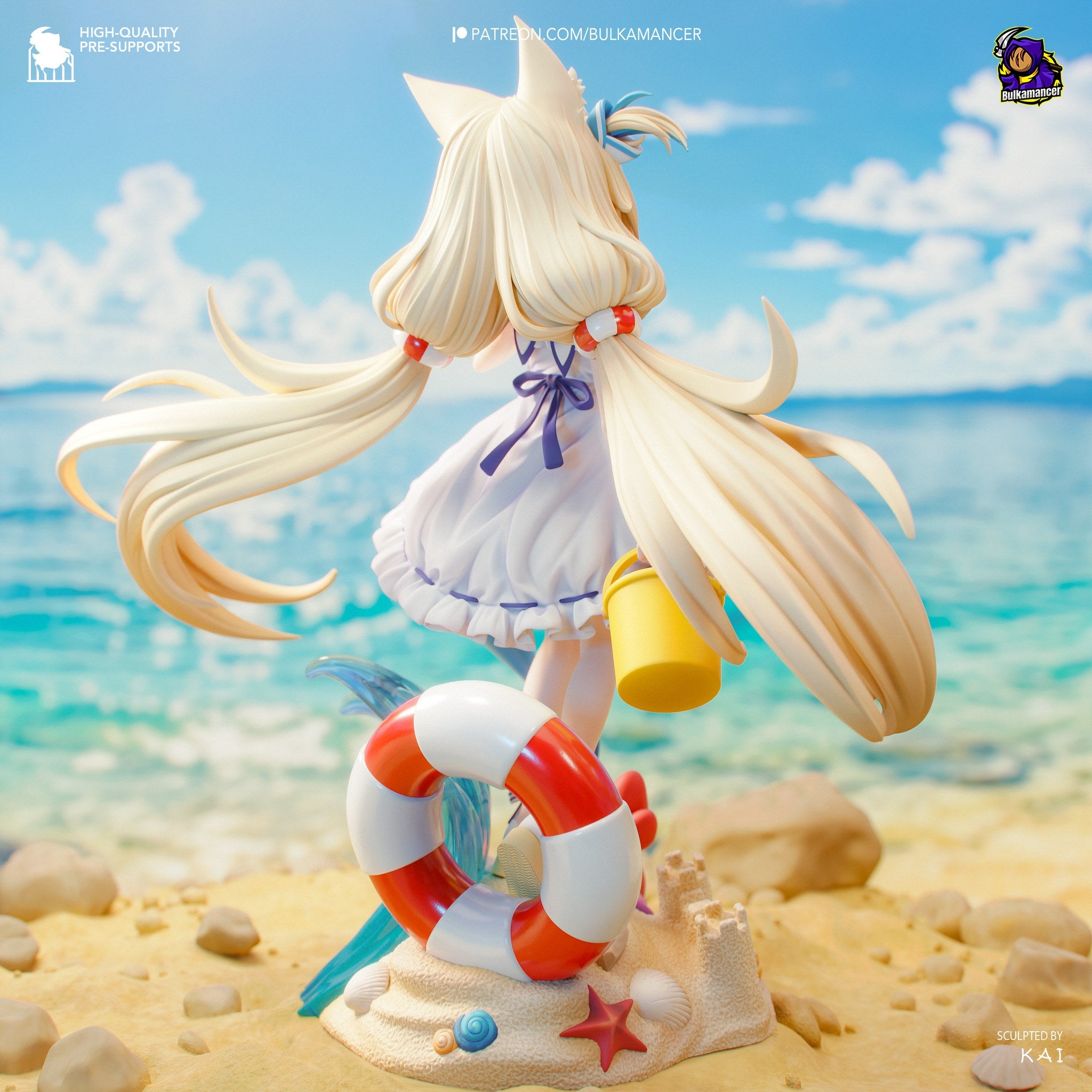 Sameko Saba (VTubers) resin figure by Bulkamancer — studio render 4