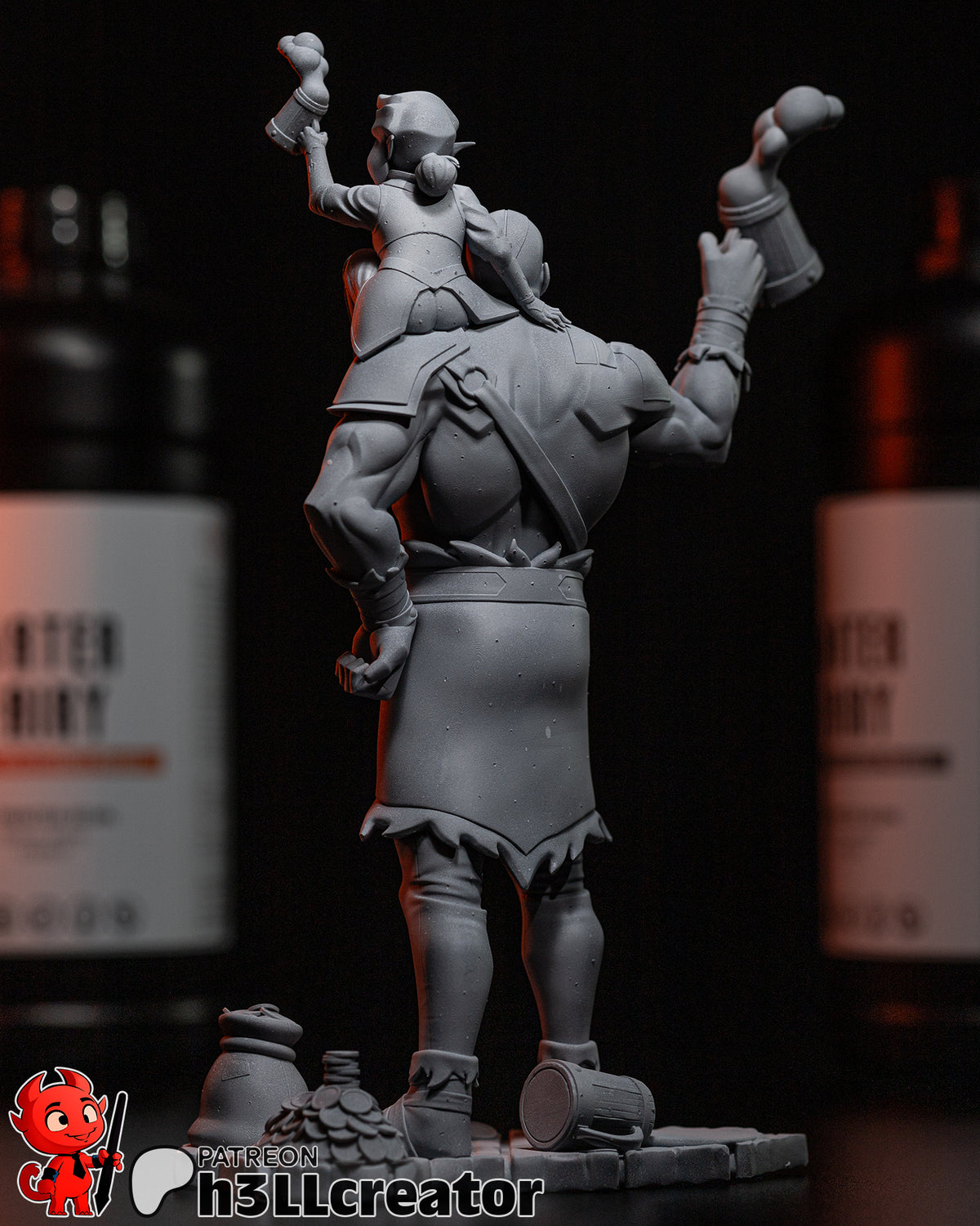 Grog and Pike (Critical Role) resin figure by h3LLcreator — studio render 7