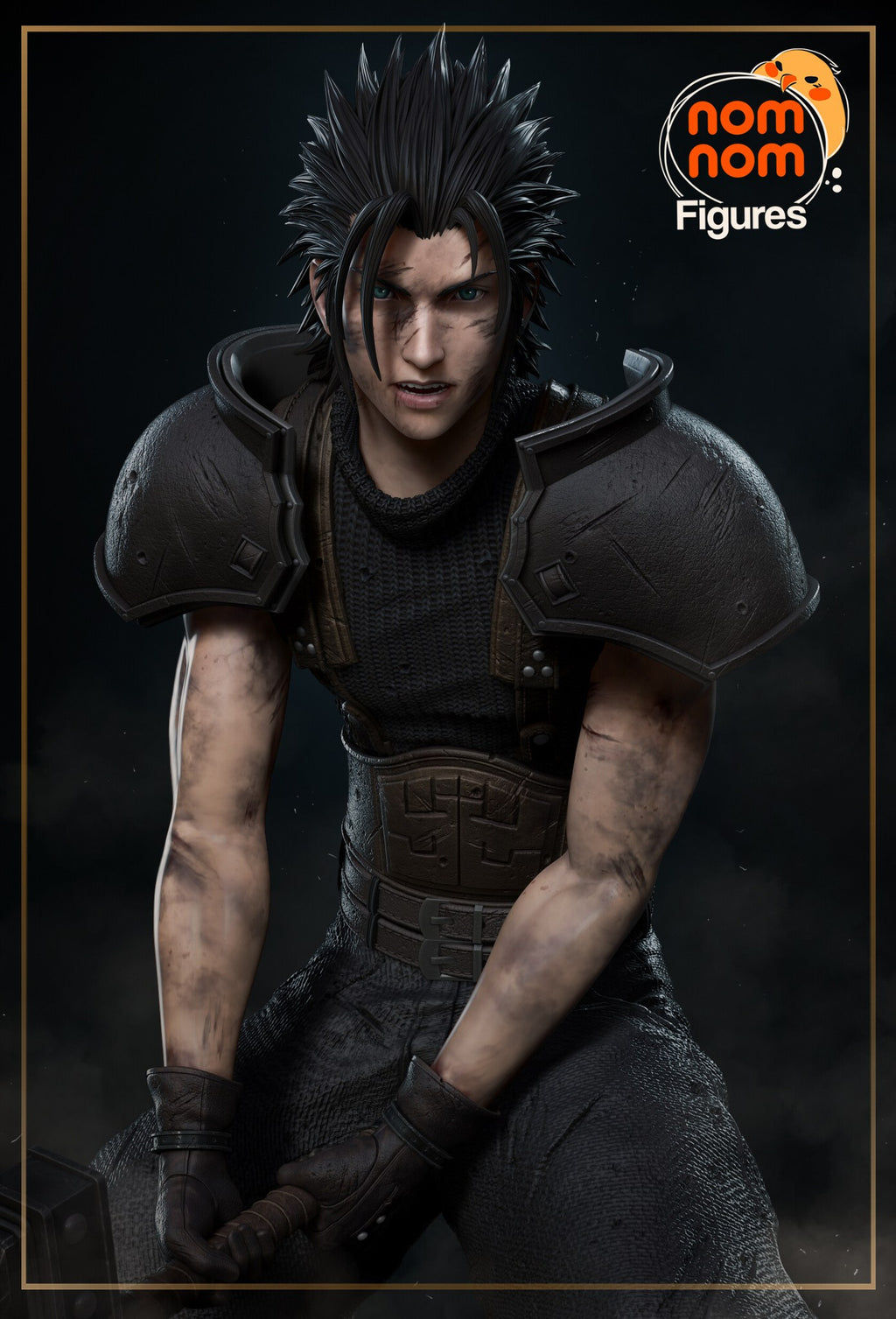 Zack Fair Final Fantasy resin figure by NomNom Figures — studio preview 1