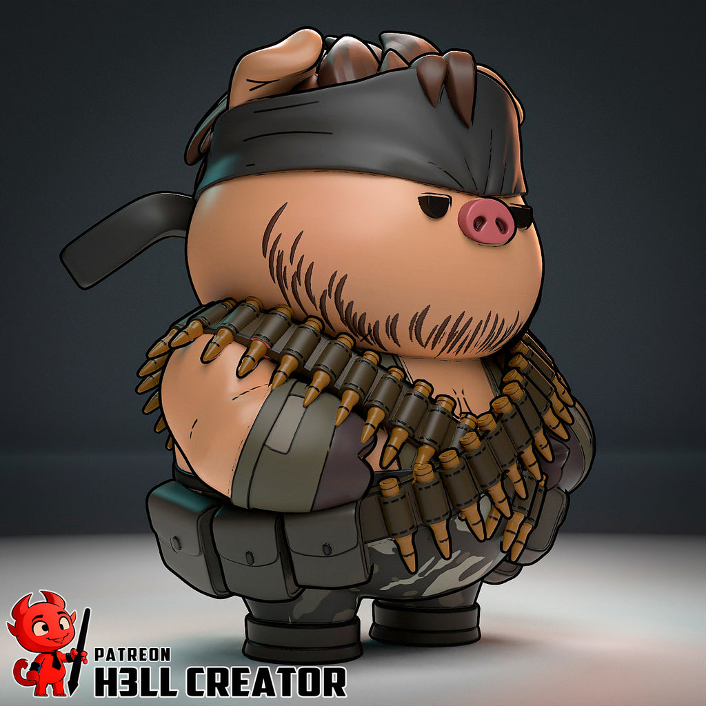 Solid Snake (Metal Gear Solid) resin figure by h3LLcreator — studio render 5