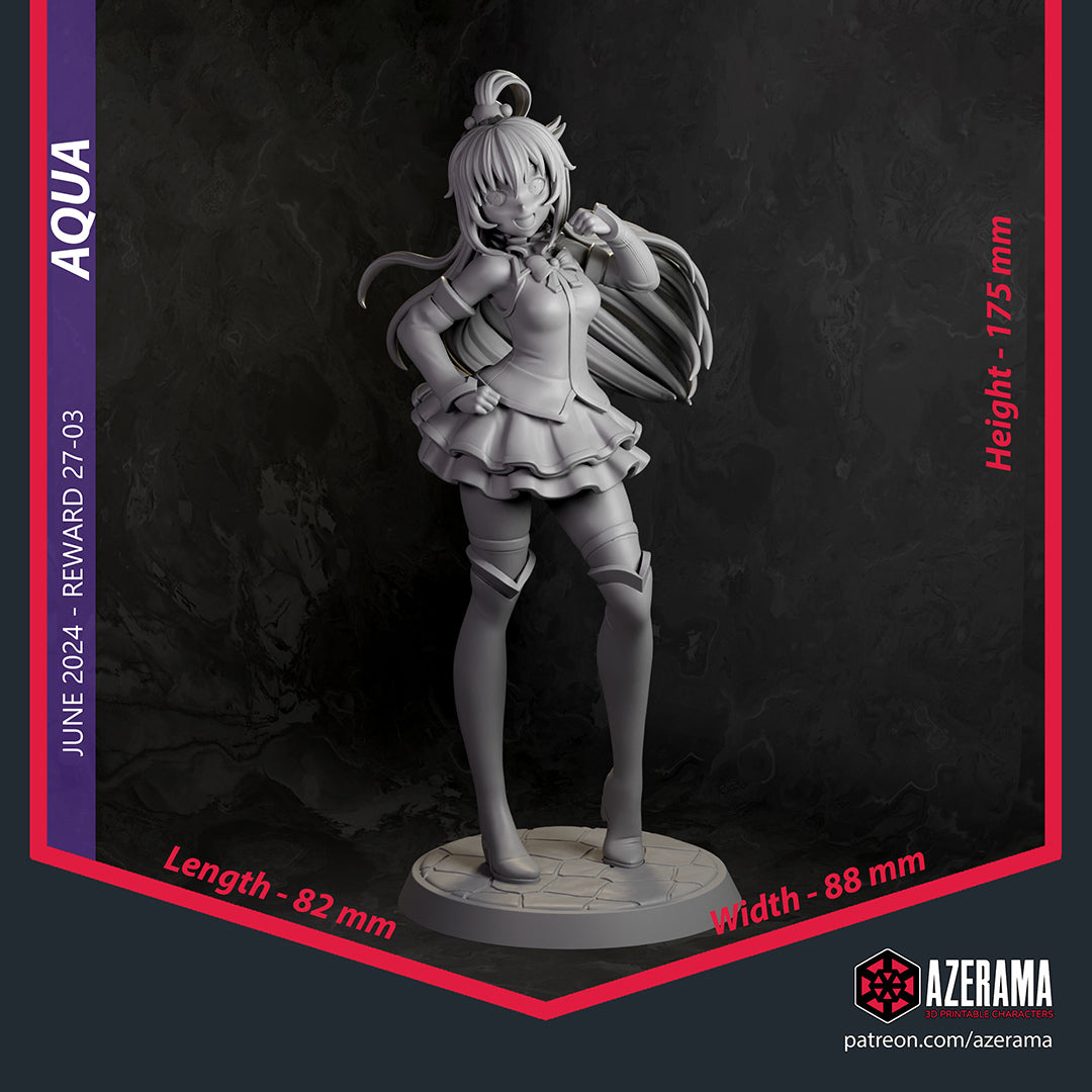 Aqua (KonoSuba) resin figure by Azerama — studio render 3