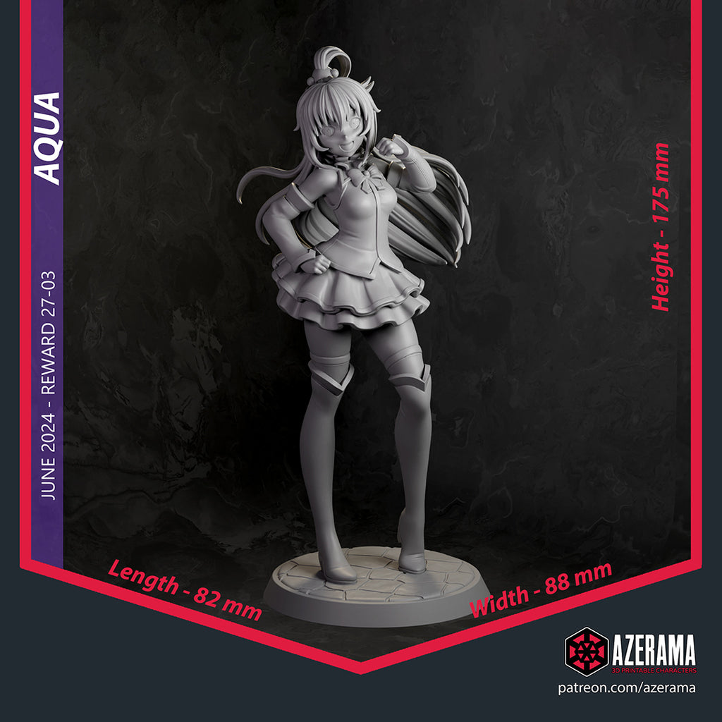 Aqua (KonoSuba) resin figure by Azerama — studio render 3