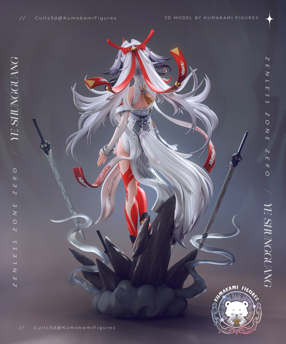 Ye Shunguang (Zenless Zone Zero) resin figure by KumakamiFigures — studio render 5