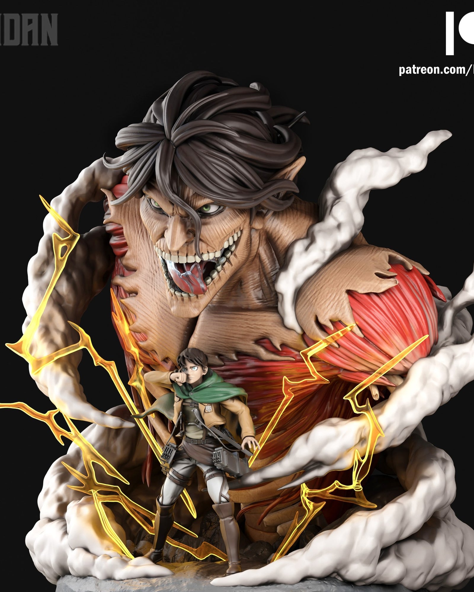 Attack Titan (Attack on Titan) resin figure by Kaidan 3D — studio render 3