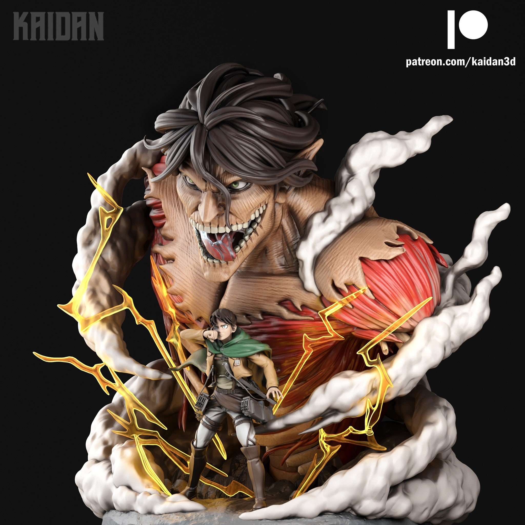 Attack Titan (Attack on Titan) resin figure by Kaidan 3D — studio render 3