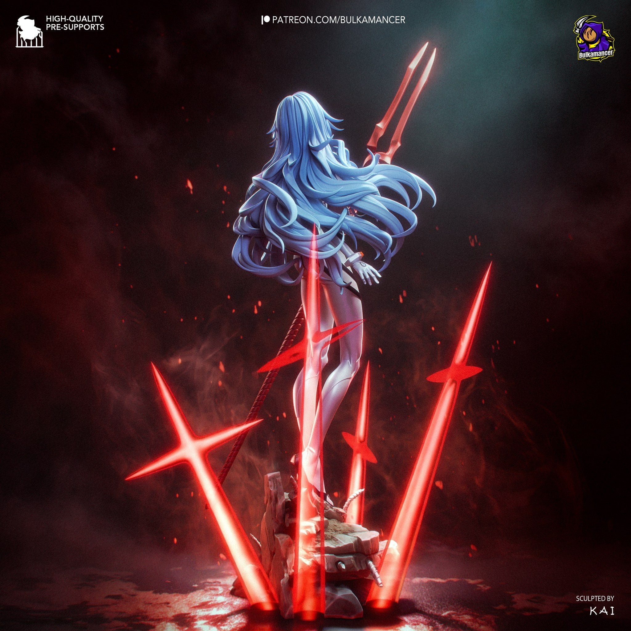 Rei Ayanami (Evangelion) resin figure by Bulkamancer — studio render 7