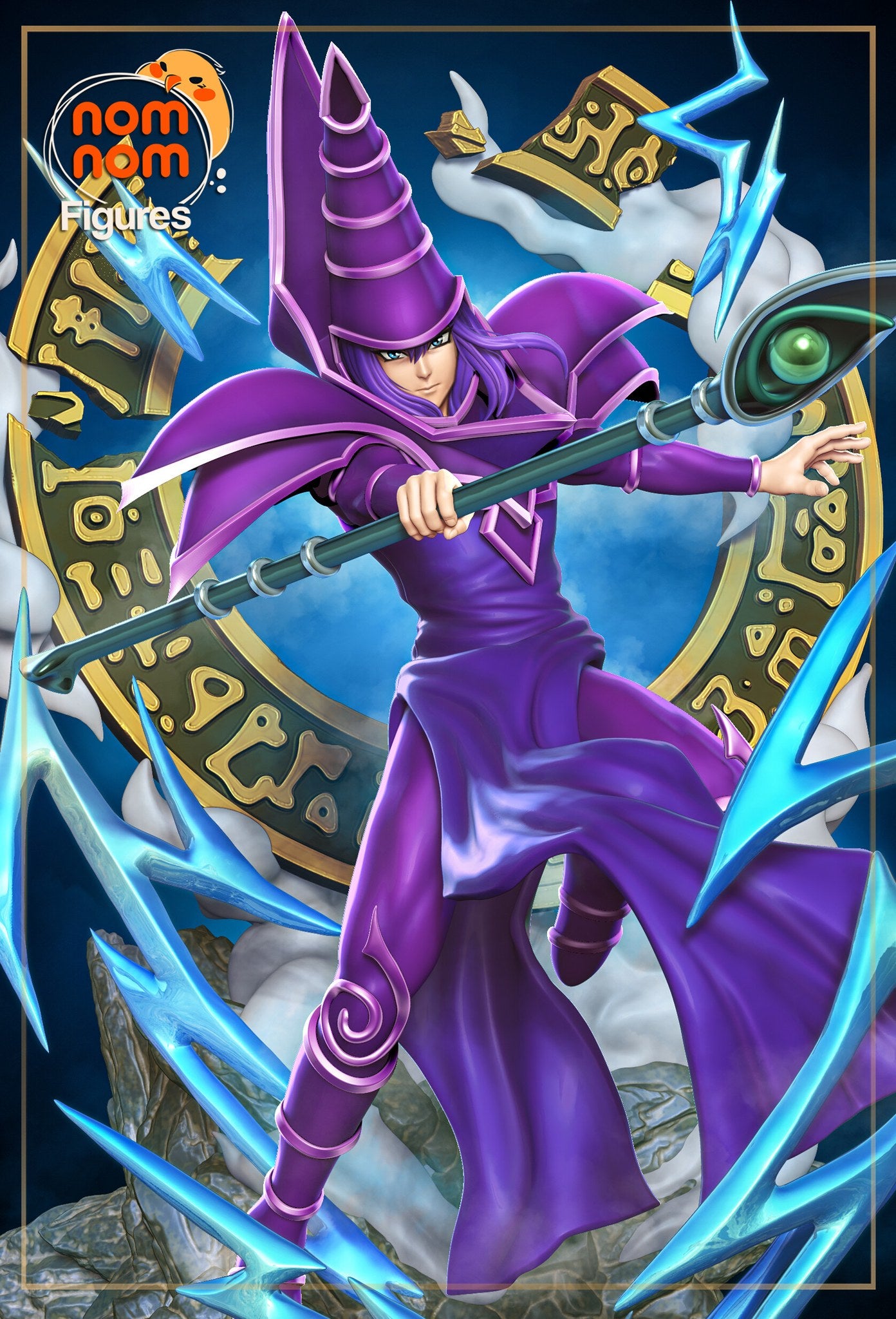 Dark Magician Yu-Gi-Oh! resin figure by NomNom Figures — studio preview 1