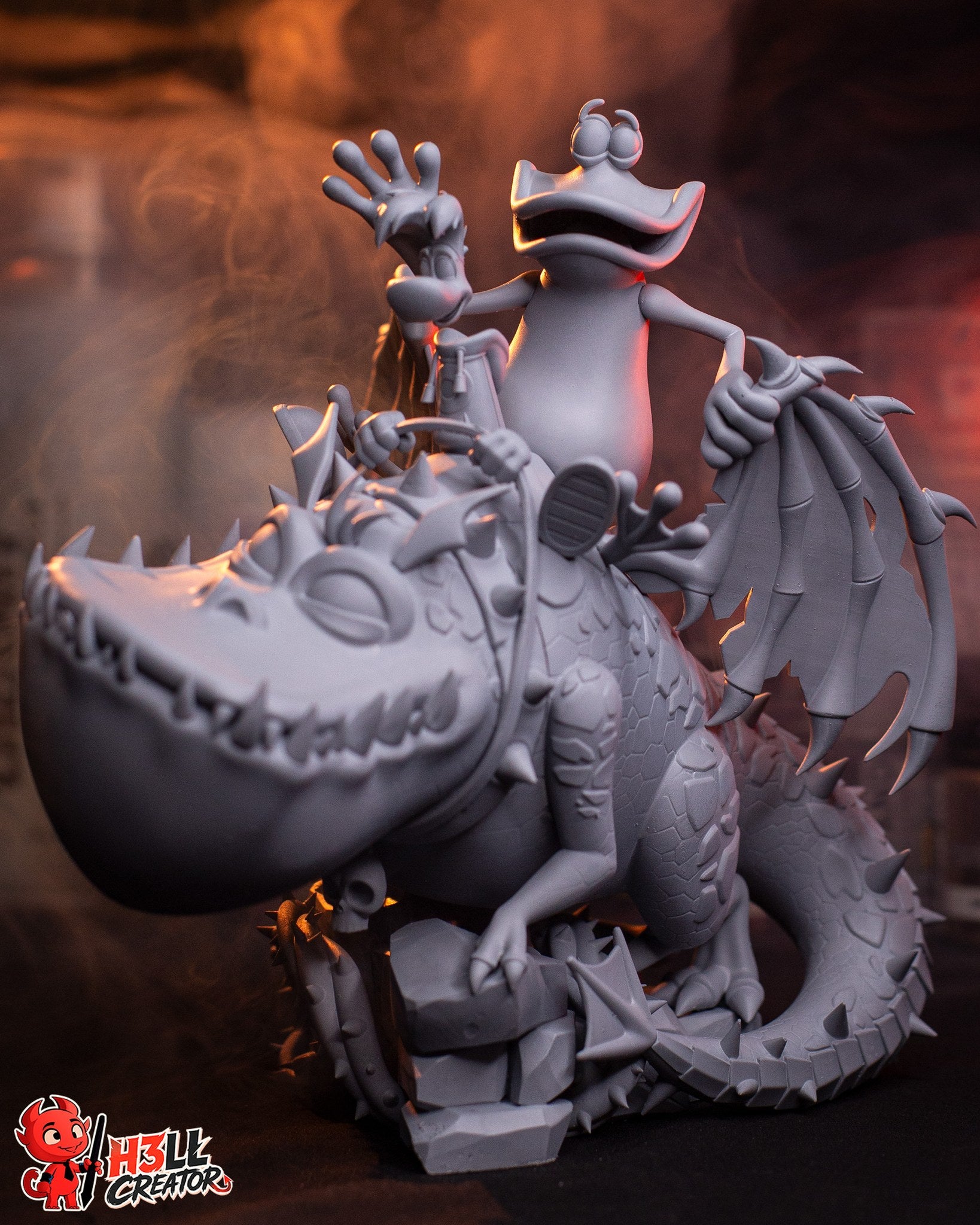 Rayman and Globox (Rayman) resin figure by h3LLcreator — studio render 10