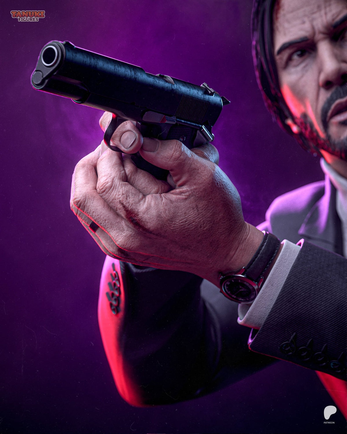 John Wick (John Wick) resin figure by Tanuki Figures — studio render 5