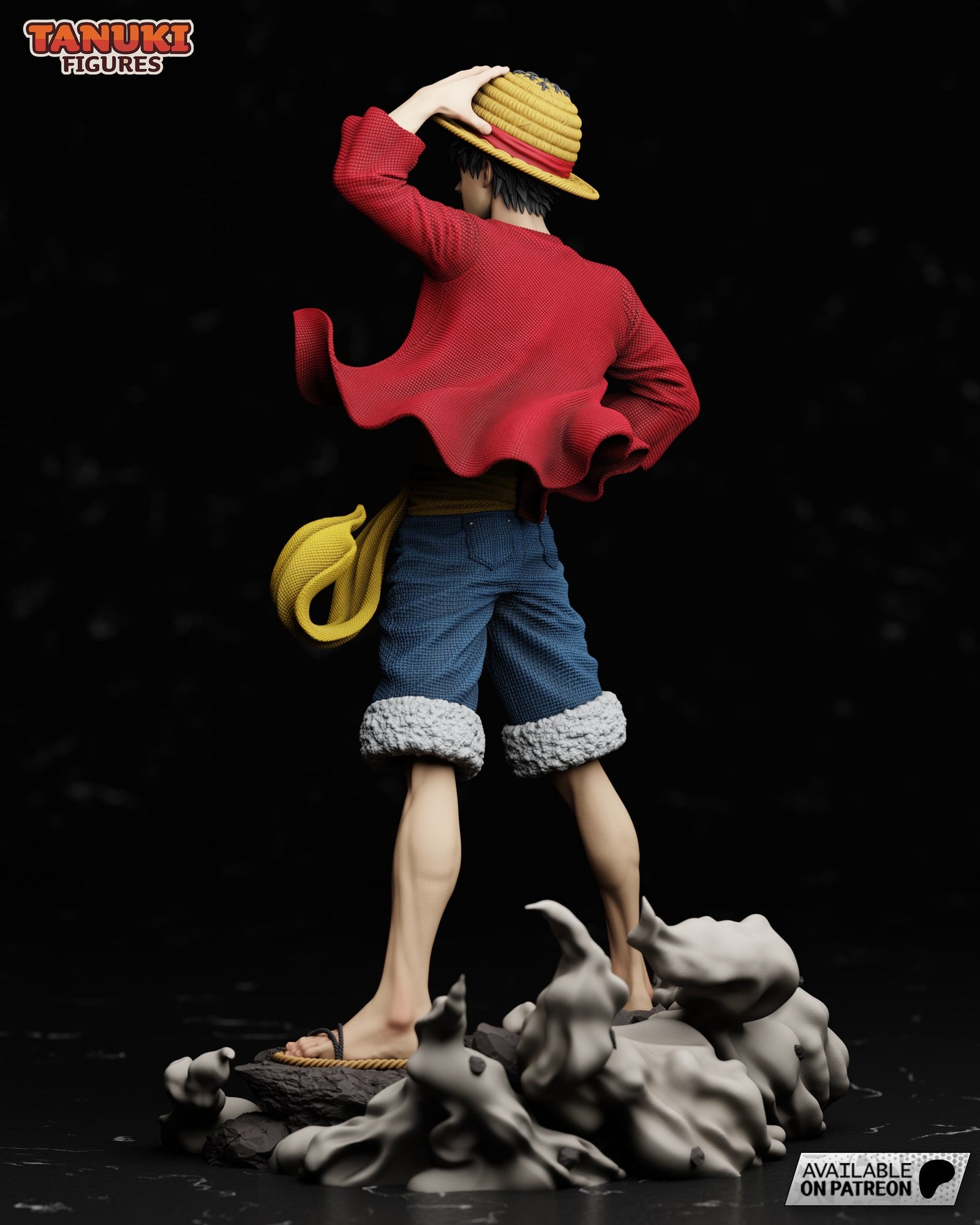 Monkey D. Luffy (One Piece) resin figure by Tanuki Figures — studio render 2