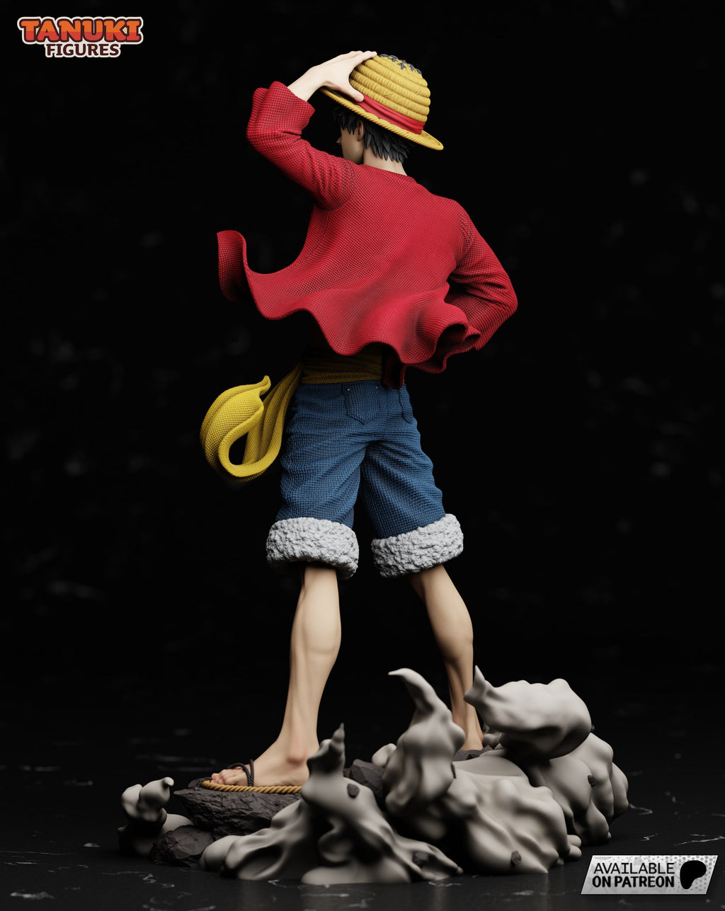 Monkey D. Luffy (One Piece) resin figure by Tanuki Figures — studio render 2