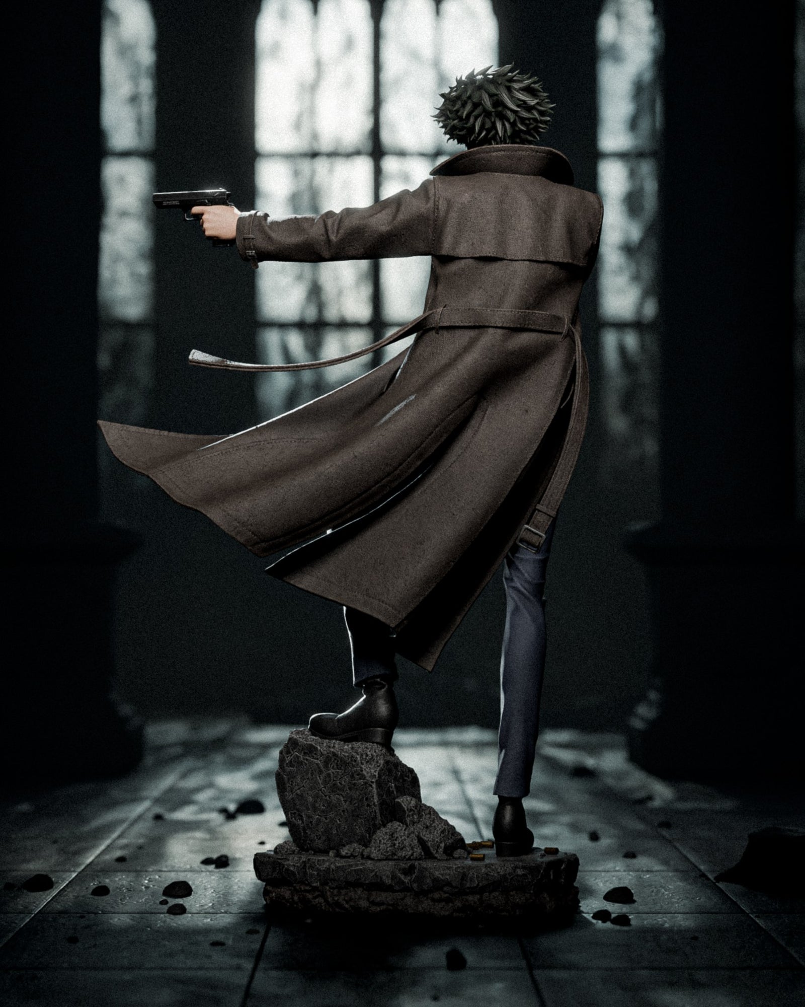 Spike Spiegel (Cowboy Bebop) resin figure by CA 3D Studios — studio render 3