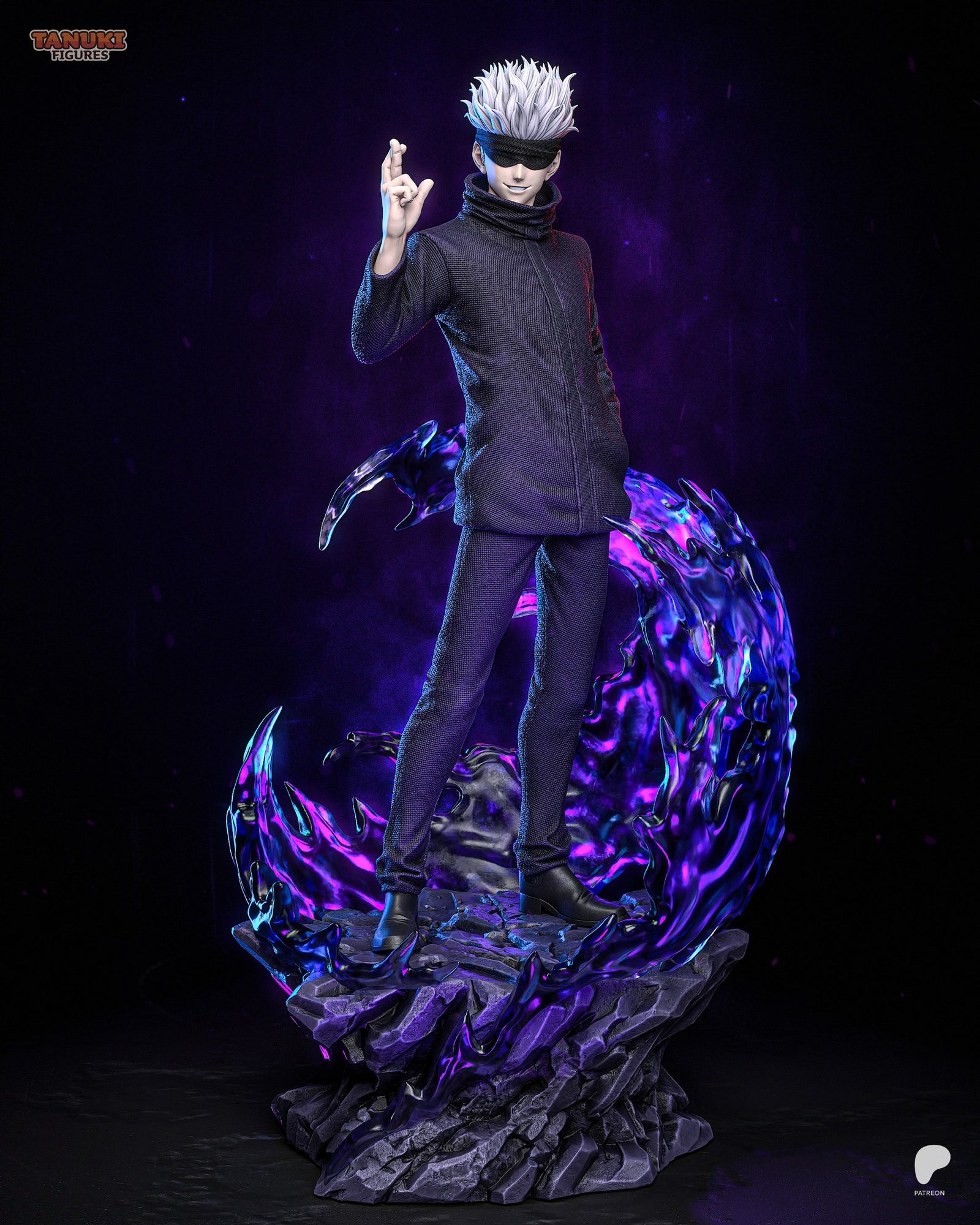 Gojo (Jujutsu Kaisen) resin figure by Tanuki Figures — studio render 1