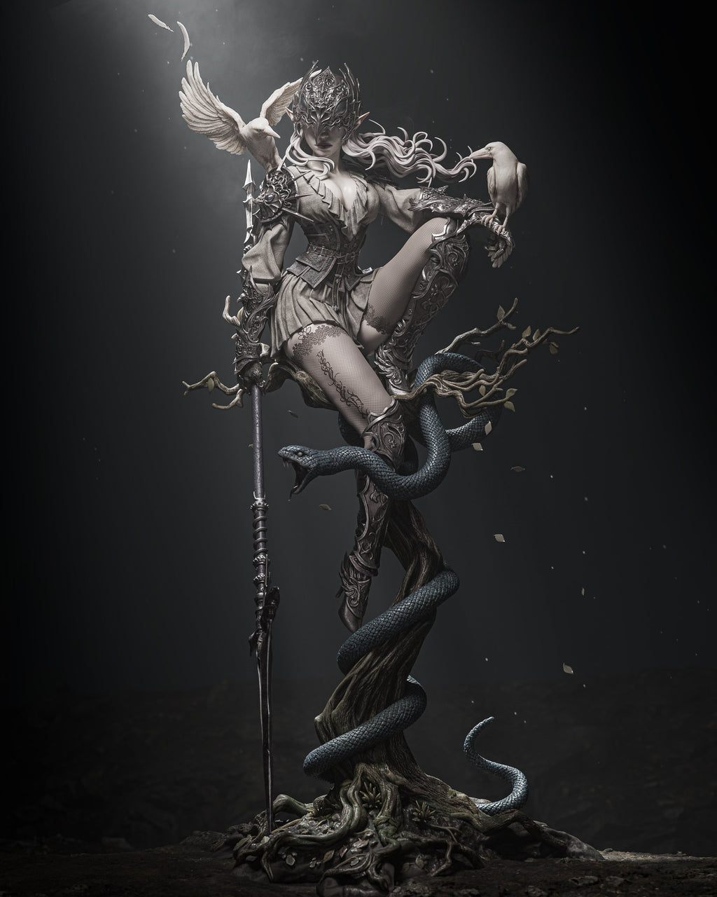 Lenora Queen of Crows _Original Characters resin figure by CA 3D Studios — studio preview 2