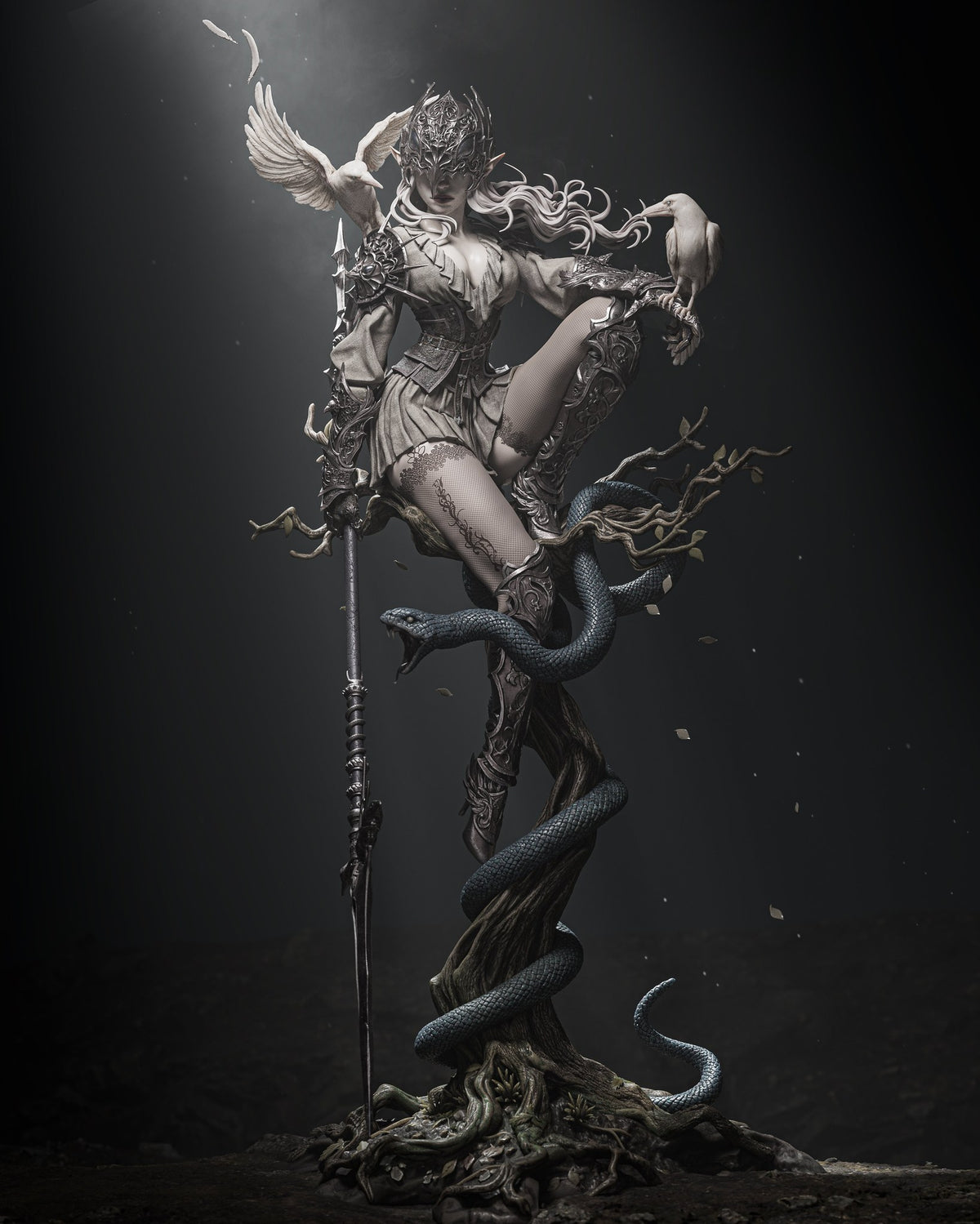 Lenora Queen of Crows _Original Characters resin figure by CA 3D Studios — studio preview 2
