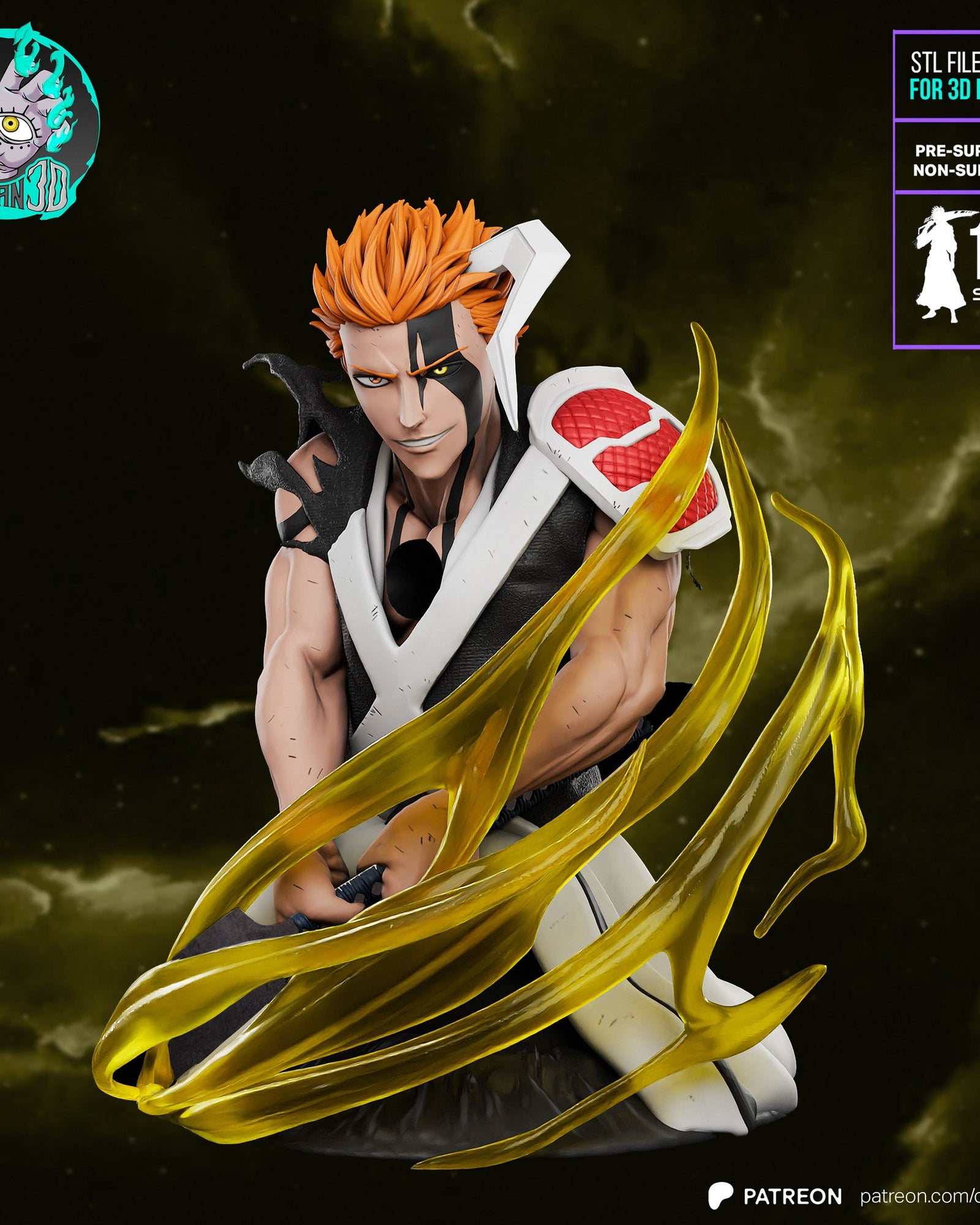 Ichigo Kurosaki (Bleach) resin figure by Kaidan 3D — studio render 1