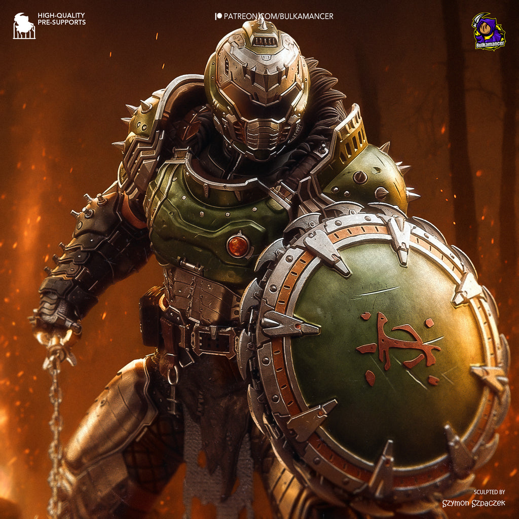 Doom Slayer (Doom) resin figure by Bulkamancer — studio render 1