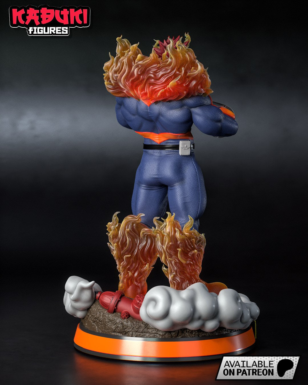 Endeavor (My Hero Academia) resin figure by Tanuki Figures — studio render 4