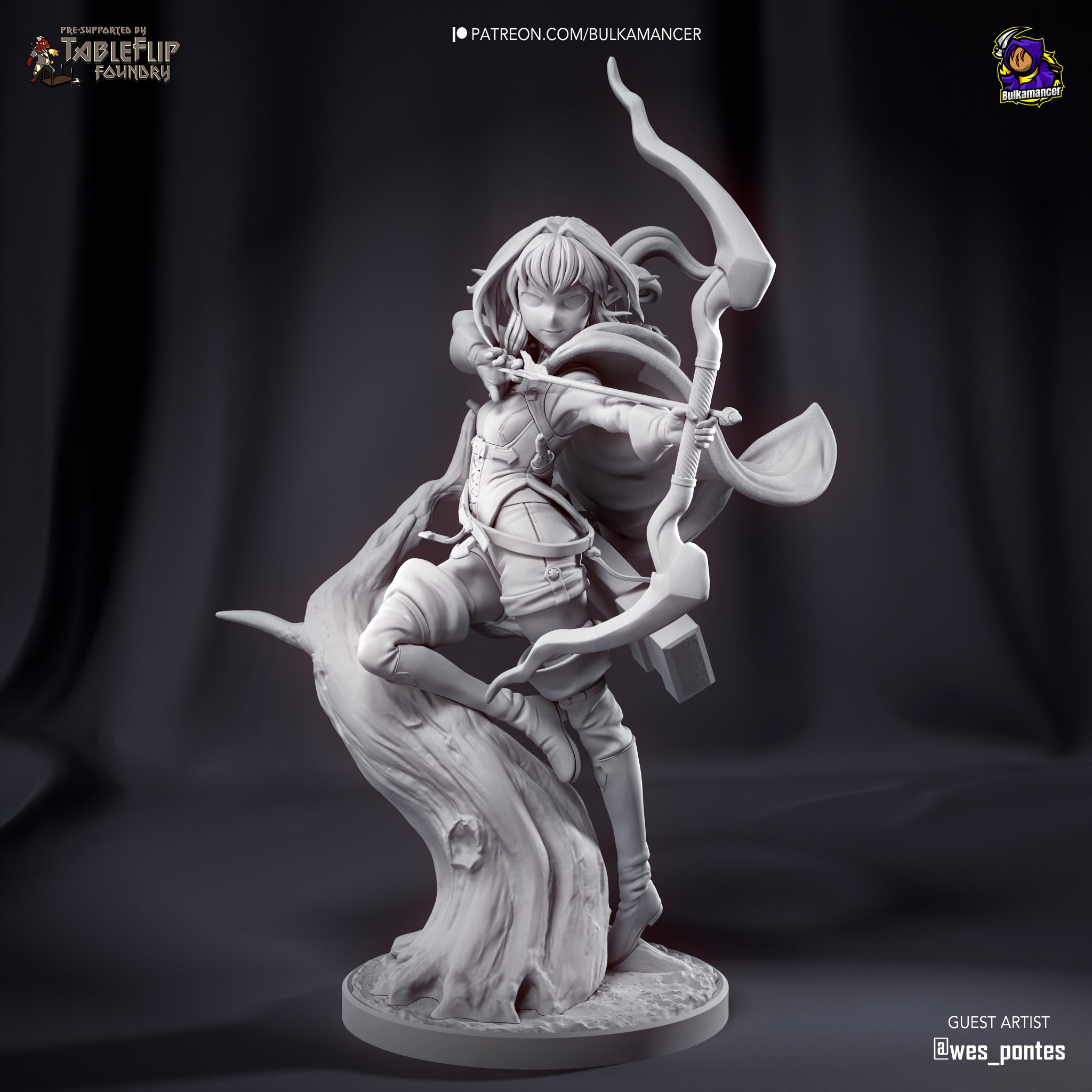High-Elf Archer (Goblin Slayer) resin figure by Bulkamancer — studio render 9