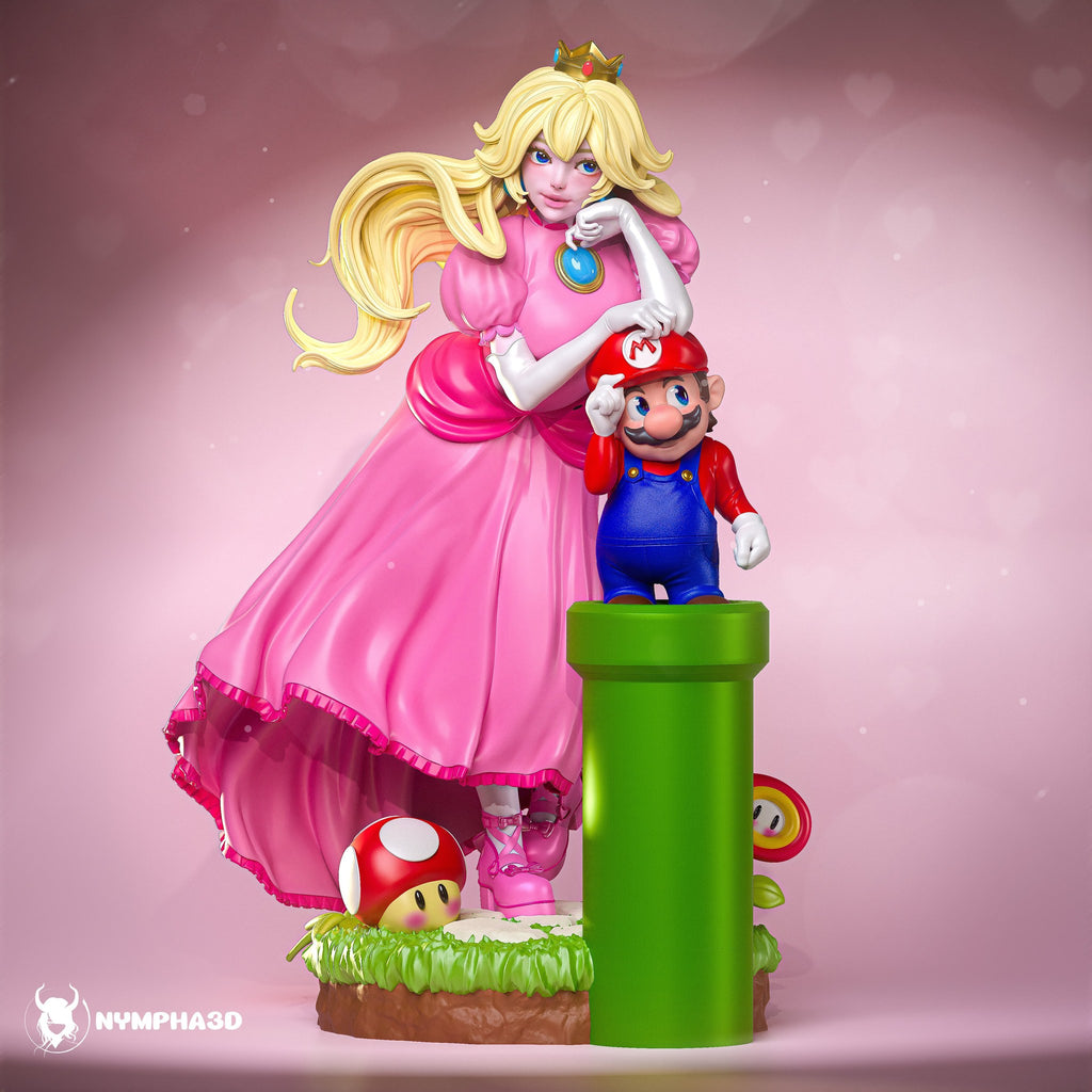 Princess Peach (Super Mario) resin figure by Nympha — studio render 1