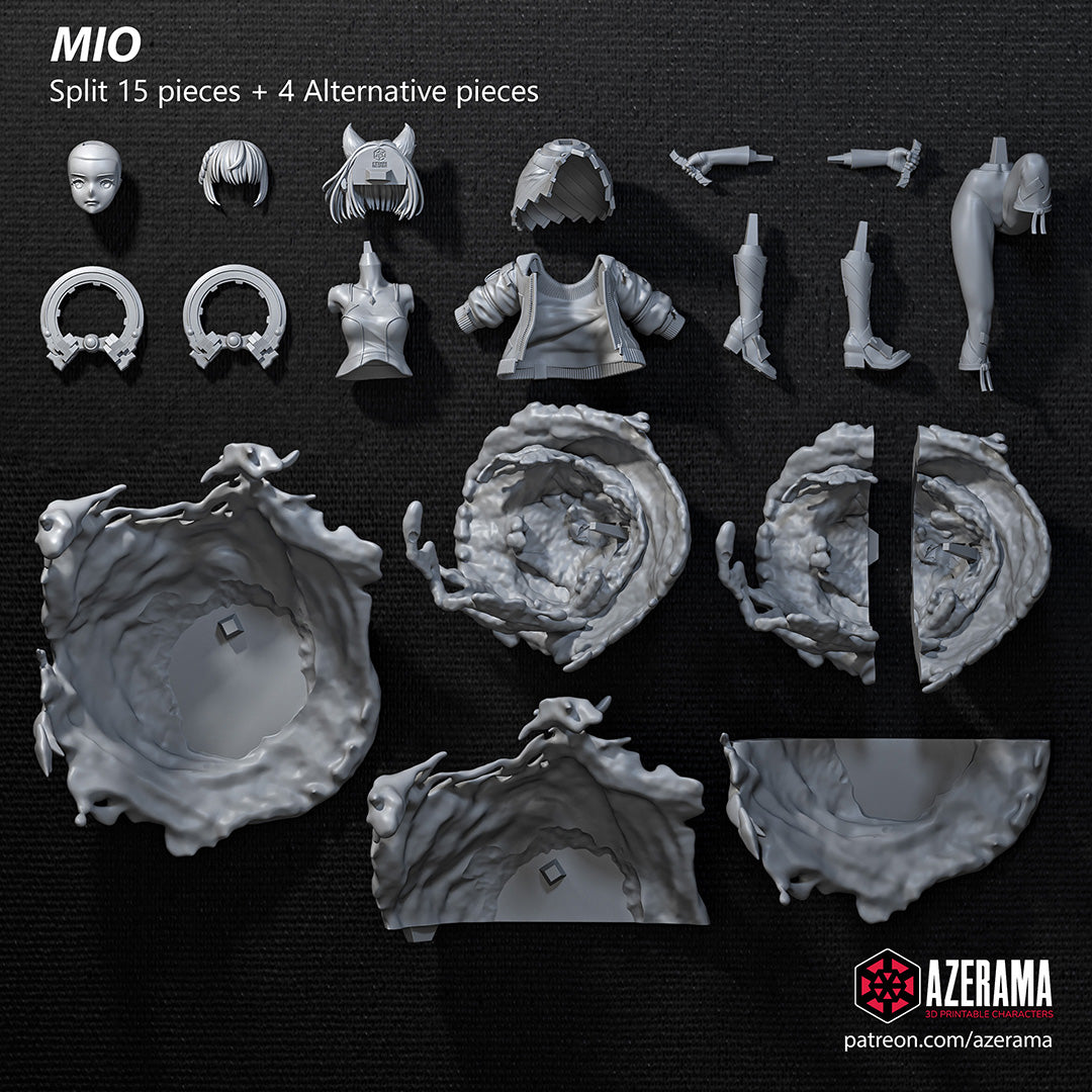 Mio (Xenoblade Chronicles 3) resin figure by Azerama — studio render 4