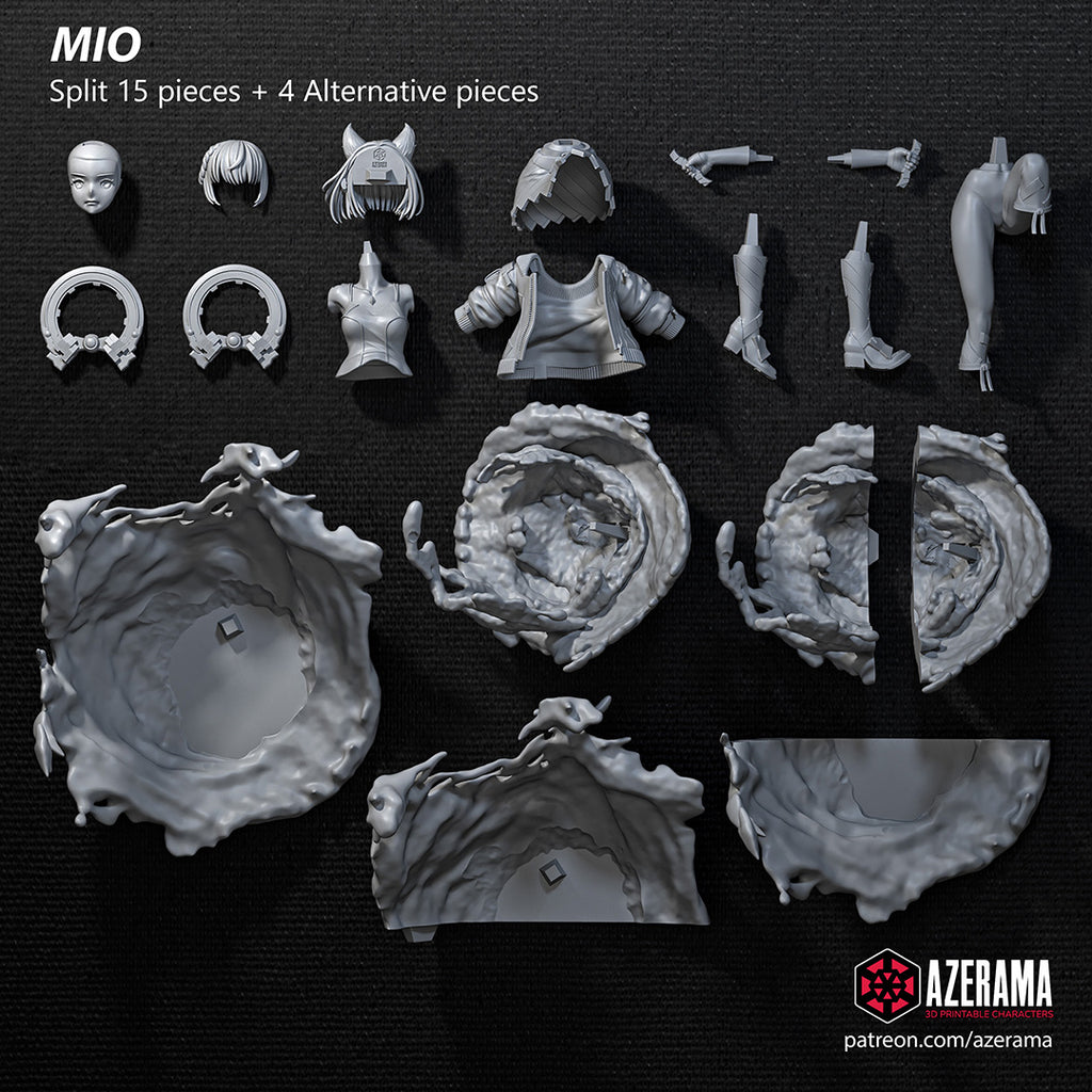 Mio (Xenoblade Chronicles 3) resin figure by Azerama — studio render 4