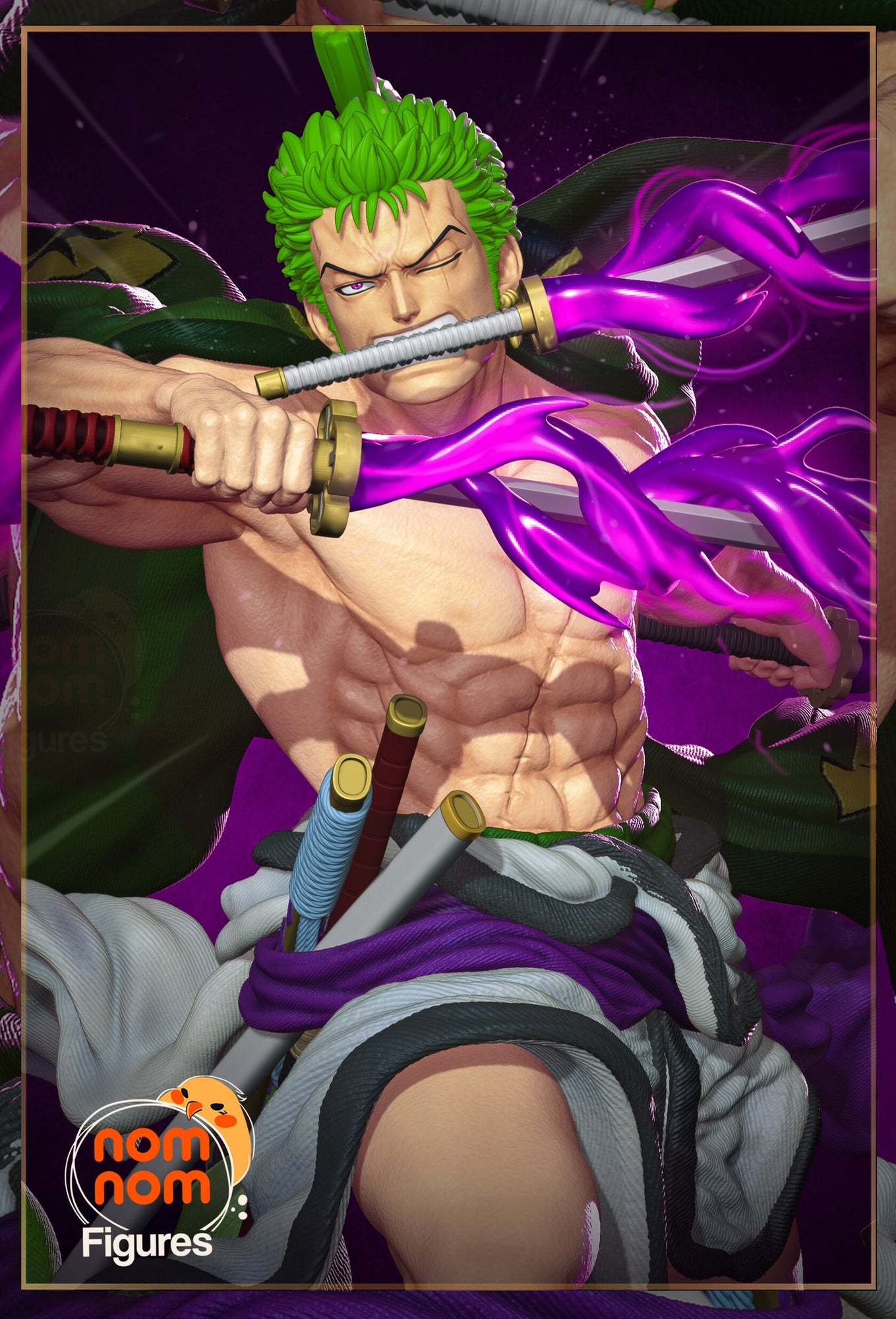 Roronoa Zoro One Piece resin figure by NomNom Figures — studio preview 1
