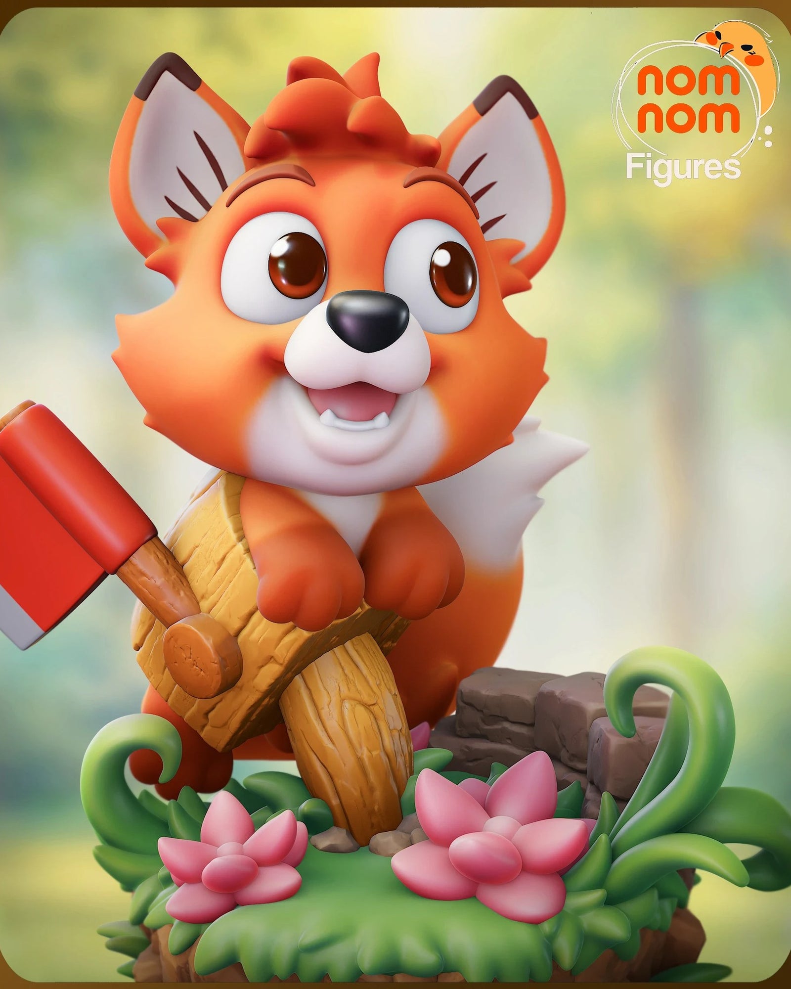 Tod The Fox and the Hound Chibi resin figure by NomNom Figures — studio preview 2
