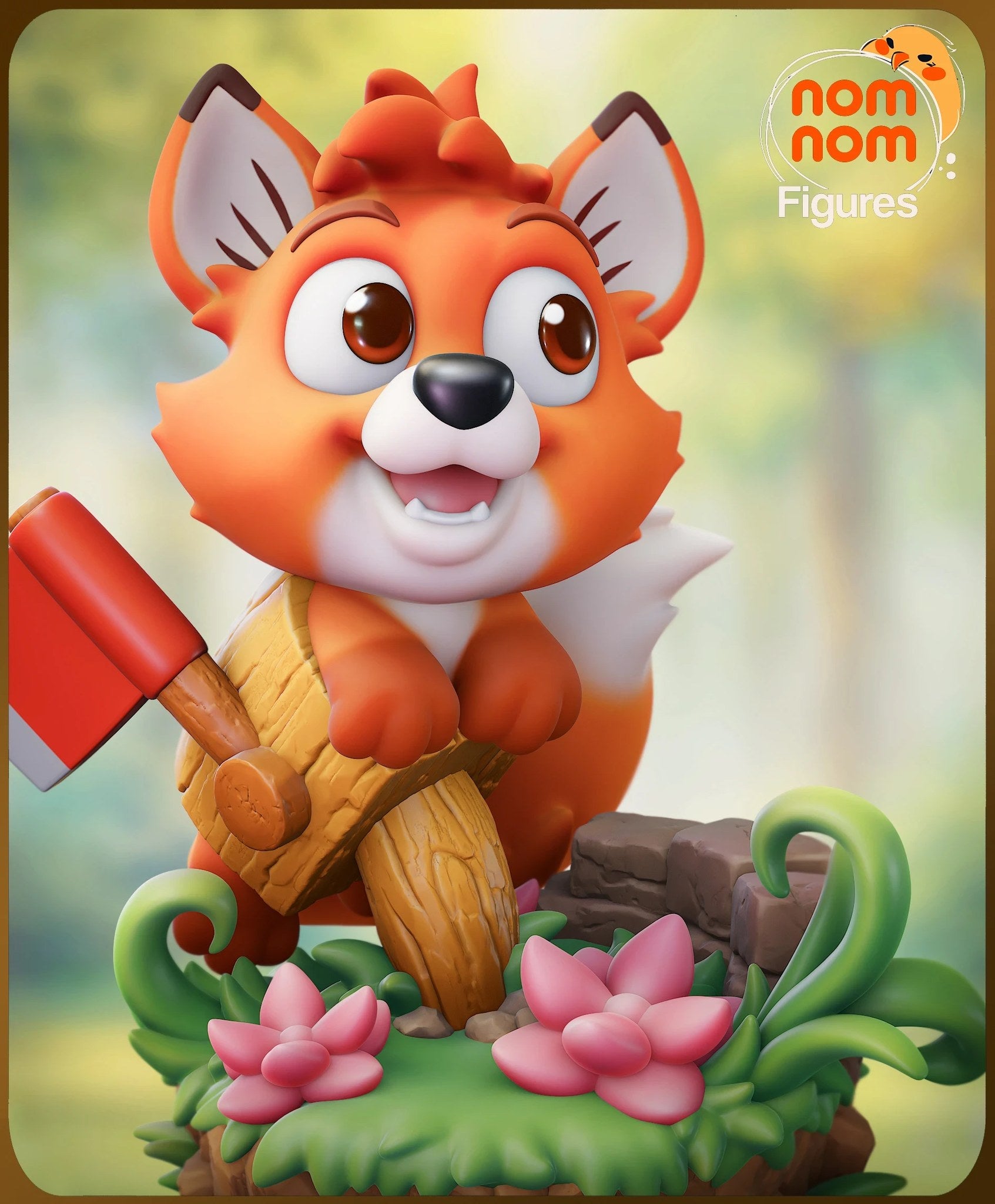 Tod The Fox and the Hound Chibi resin figure by NomNom Figures — studio preview 2