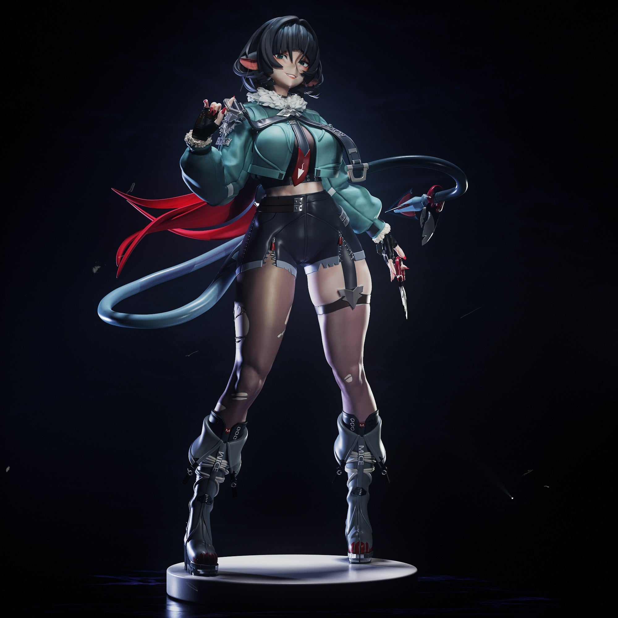 Jane Doe (Zenless Zone Zero) resin figure by Tenshi Figures — studio render 2