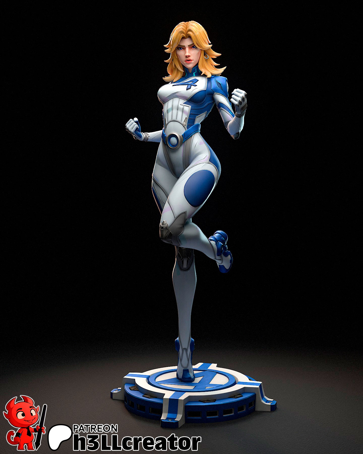 Sue Storm (Marvel) resin figure by h3LLcreator — studio render 3