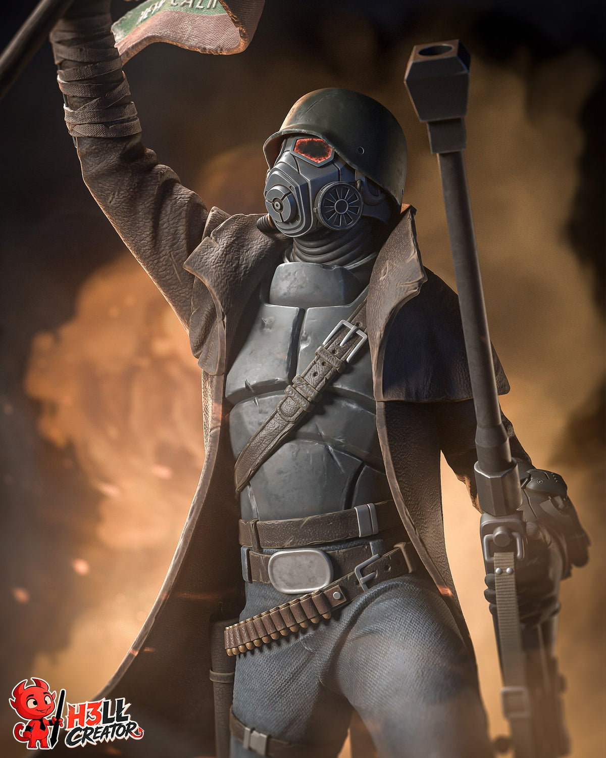 NCR Ranger (Fallout) resin figure by h3LLcreator — studio render 3