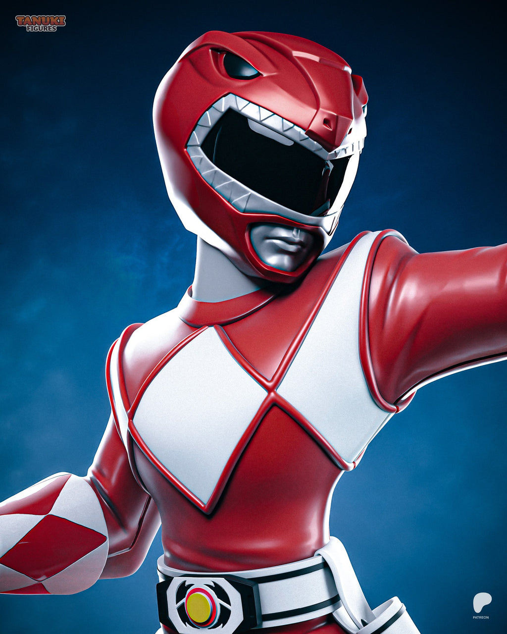Red Ranger (Power Rangers) resin figure by Tanuki Figures — studio render 6